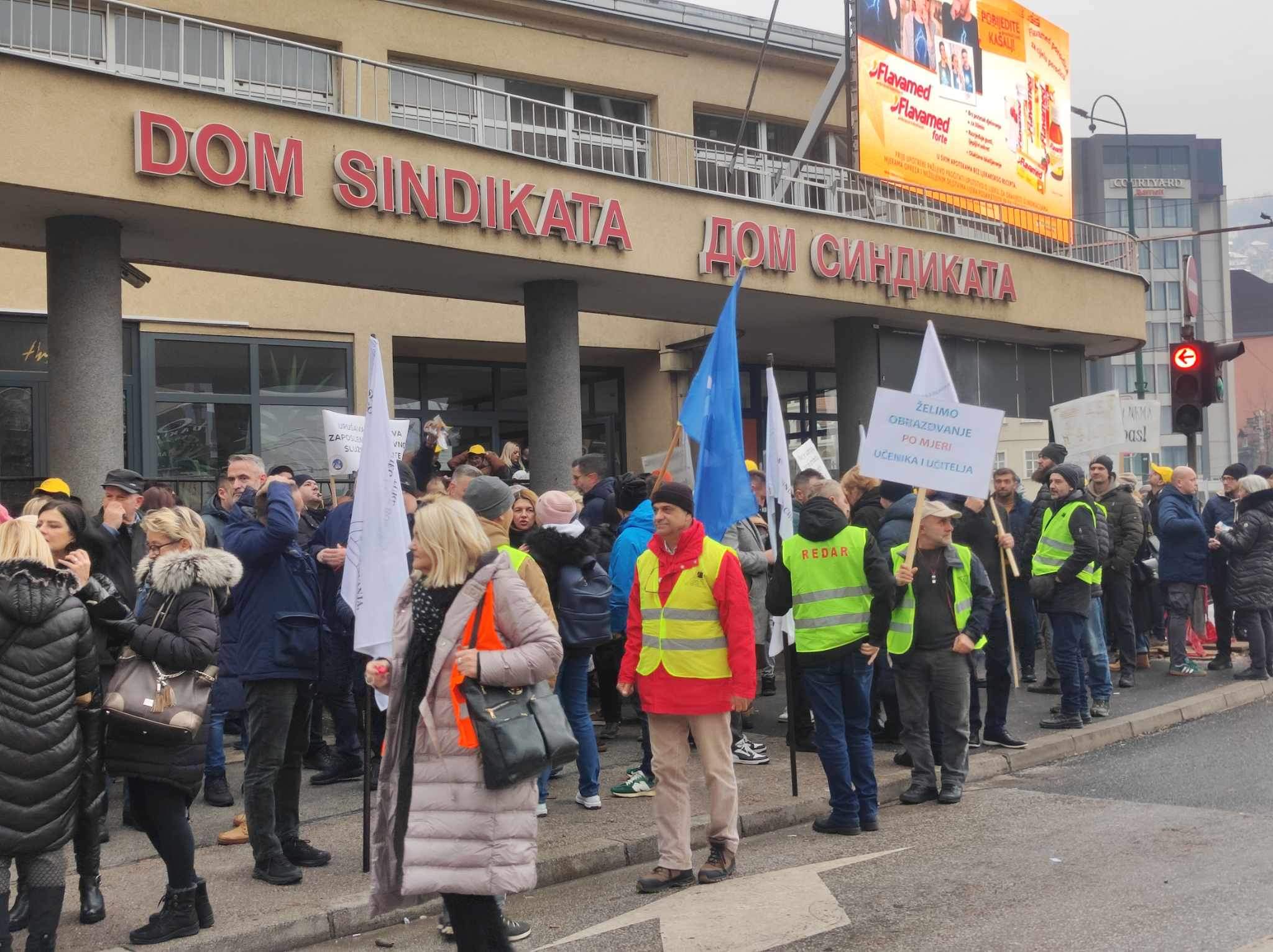 Protesti sindikat sarajevo