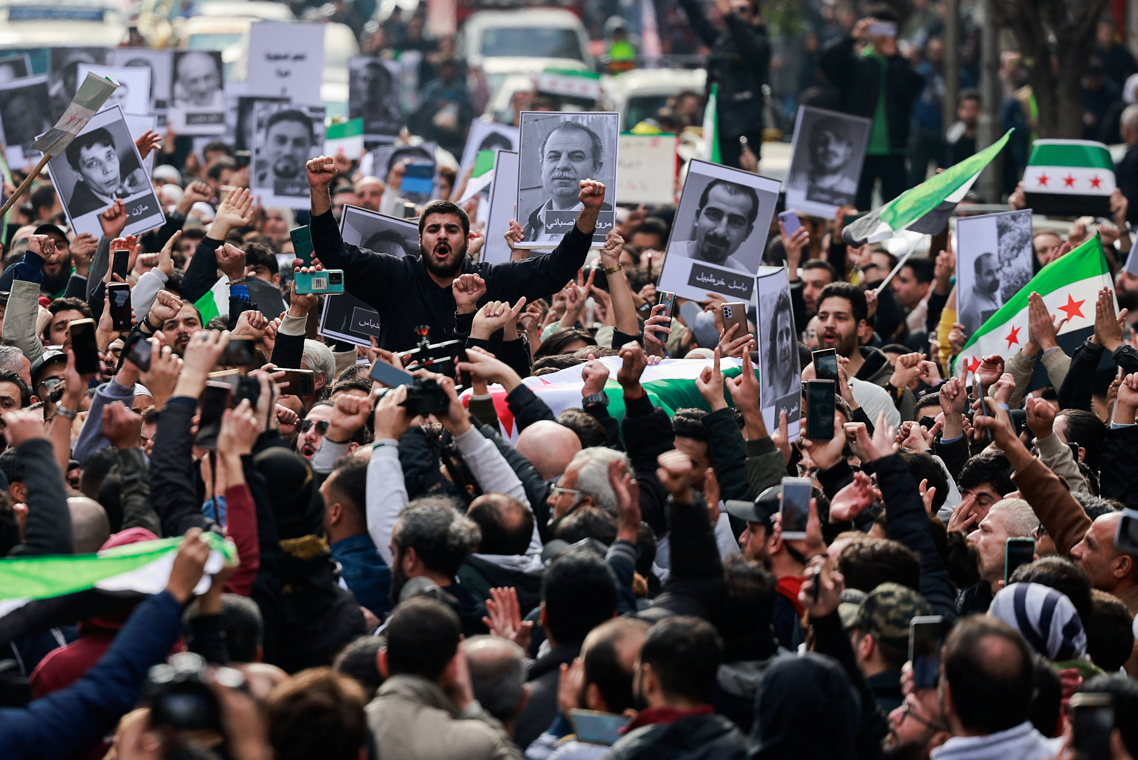 Funeral of Syrian activist Mazen al-Hamada in Damascus
