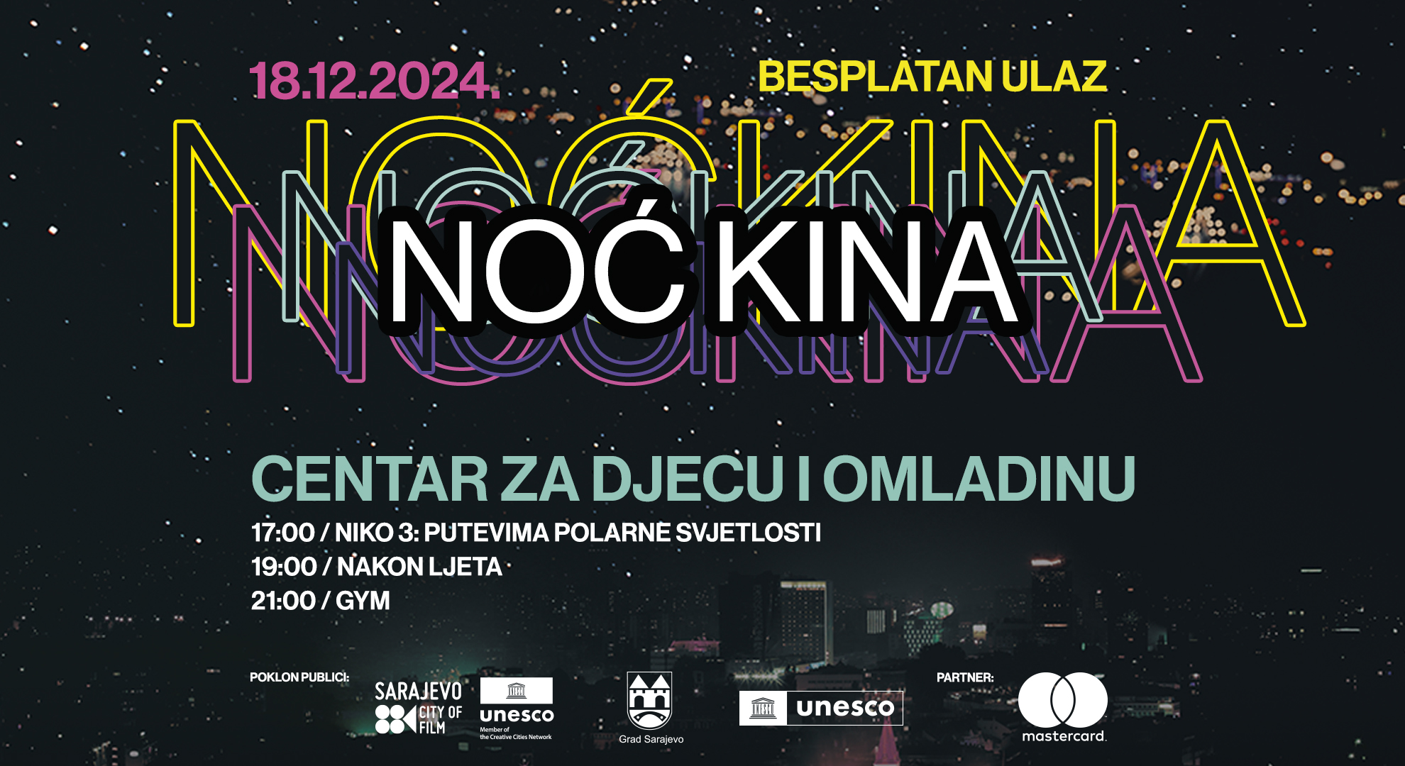 Program za Noć kina u Sarajevu