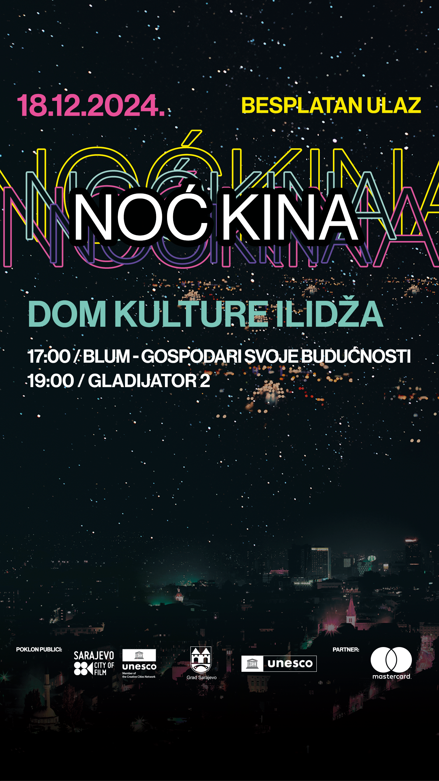 Program za Noć kina u Sarajevu