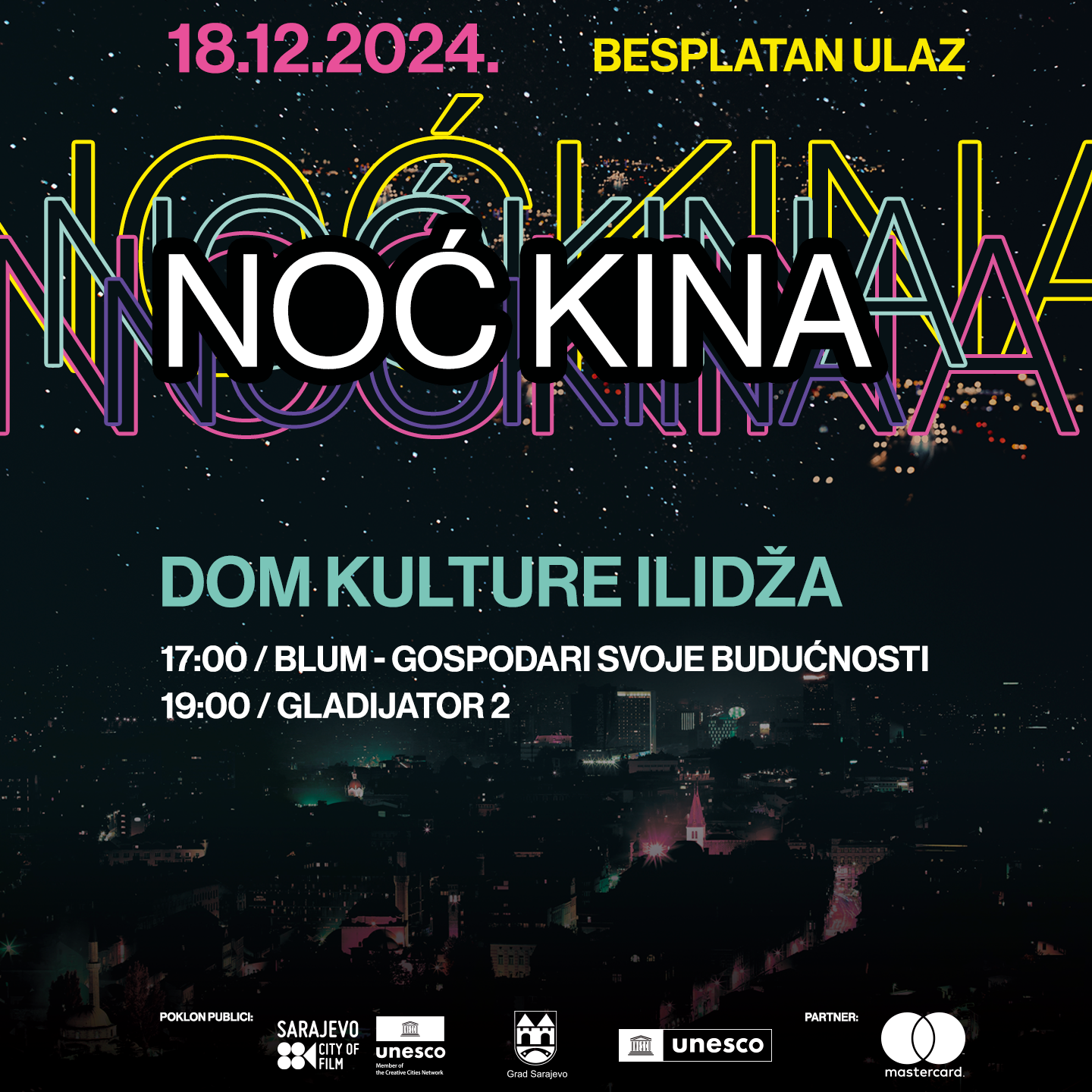 Program za Noć kina u Sarajevu