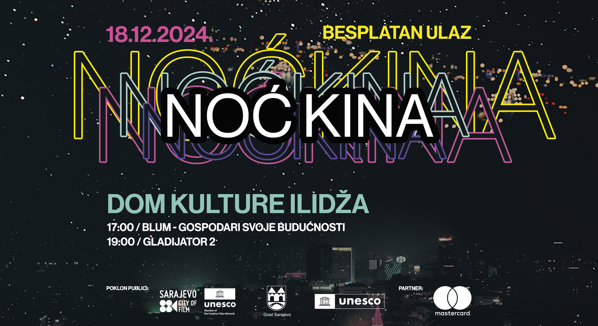 Program za Noć kina u Sarajevu