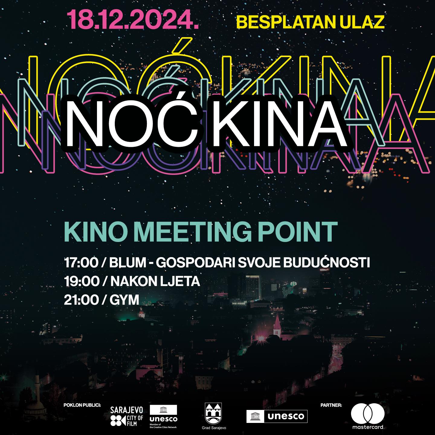 Program za Noć kina u Sarajevu