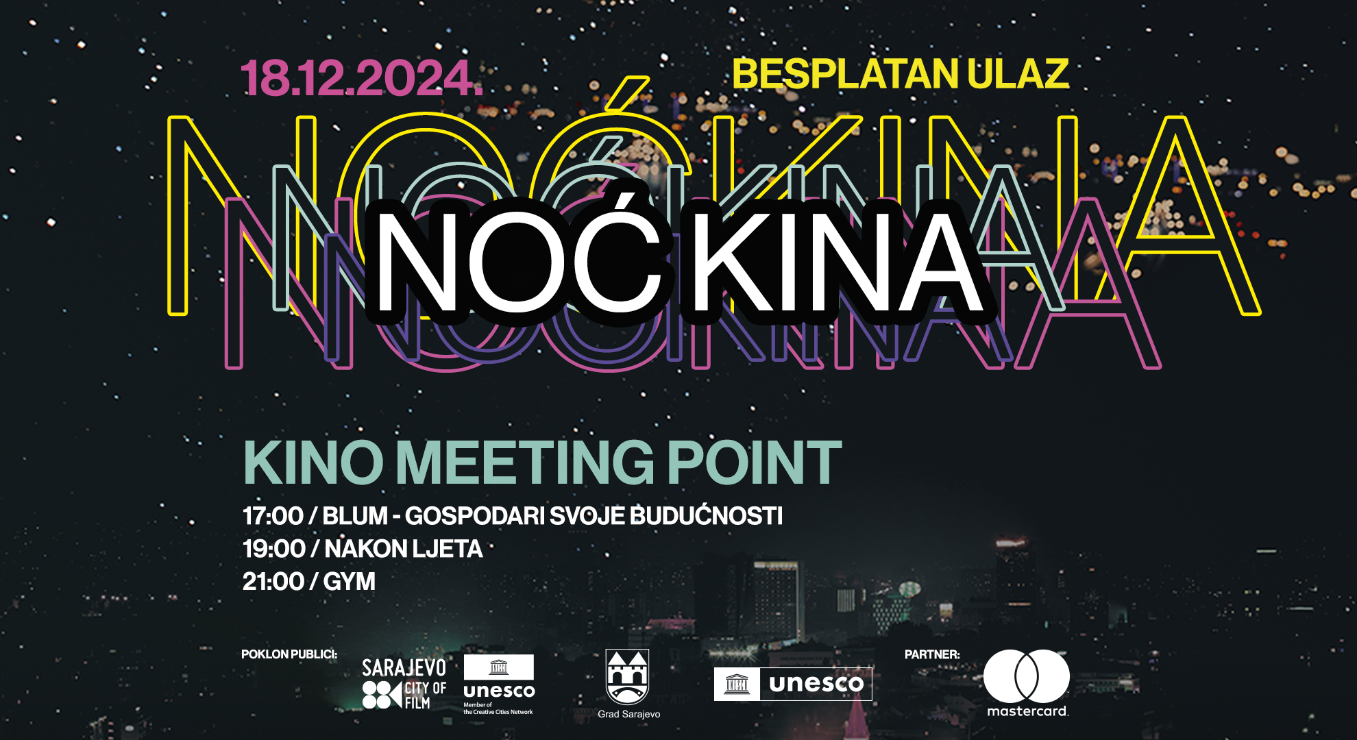 Program za Noć kina u Sarajevu