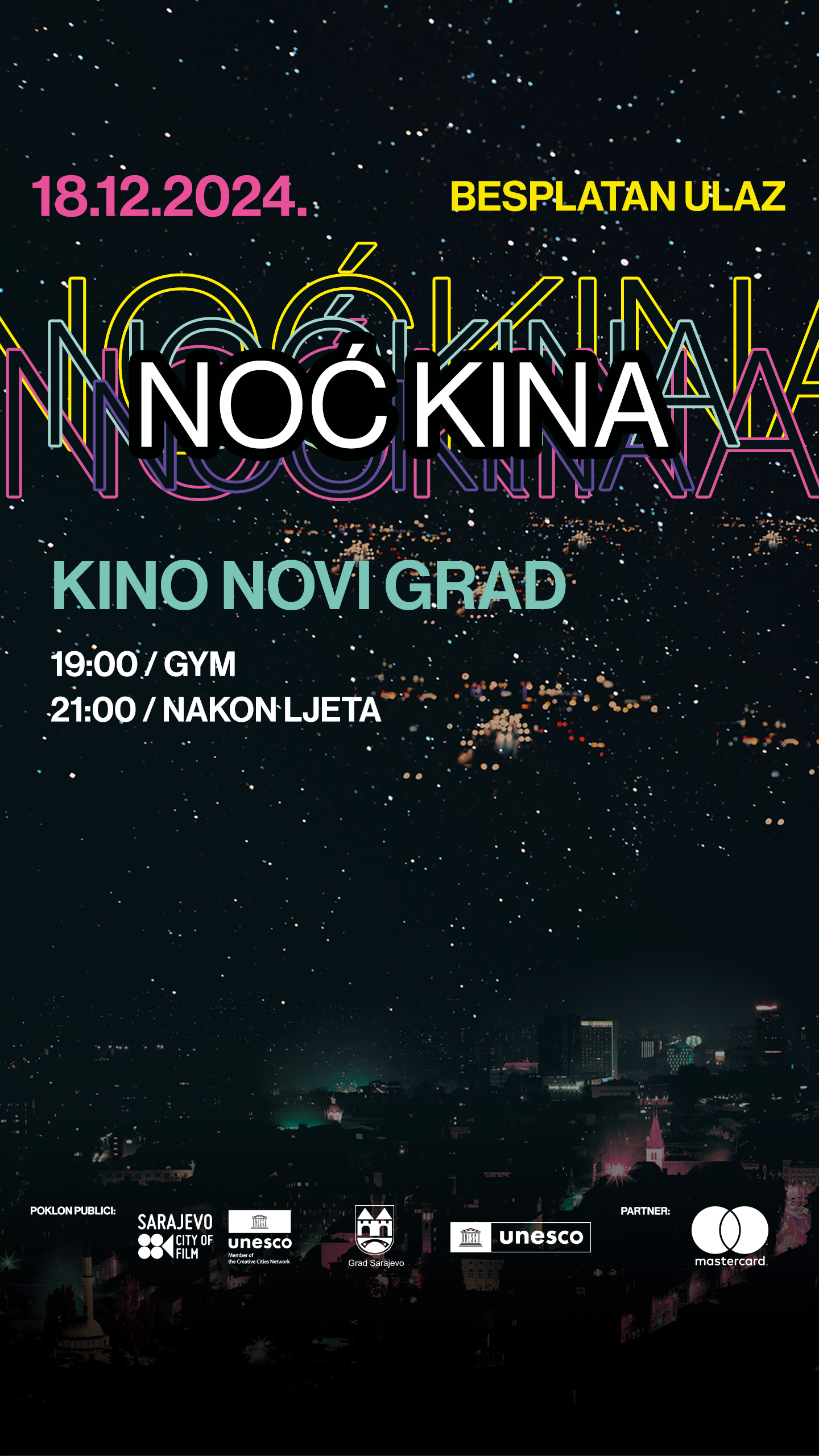 Program za Noć kina u Sarajevu