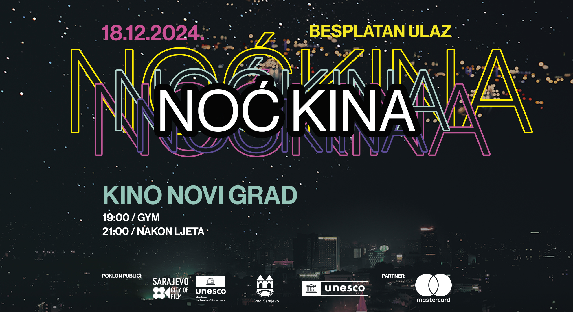 Program za Noć kina u Sarajevu