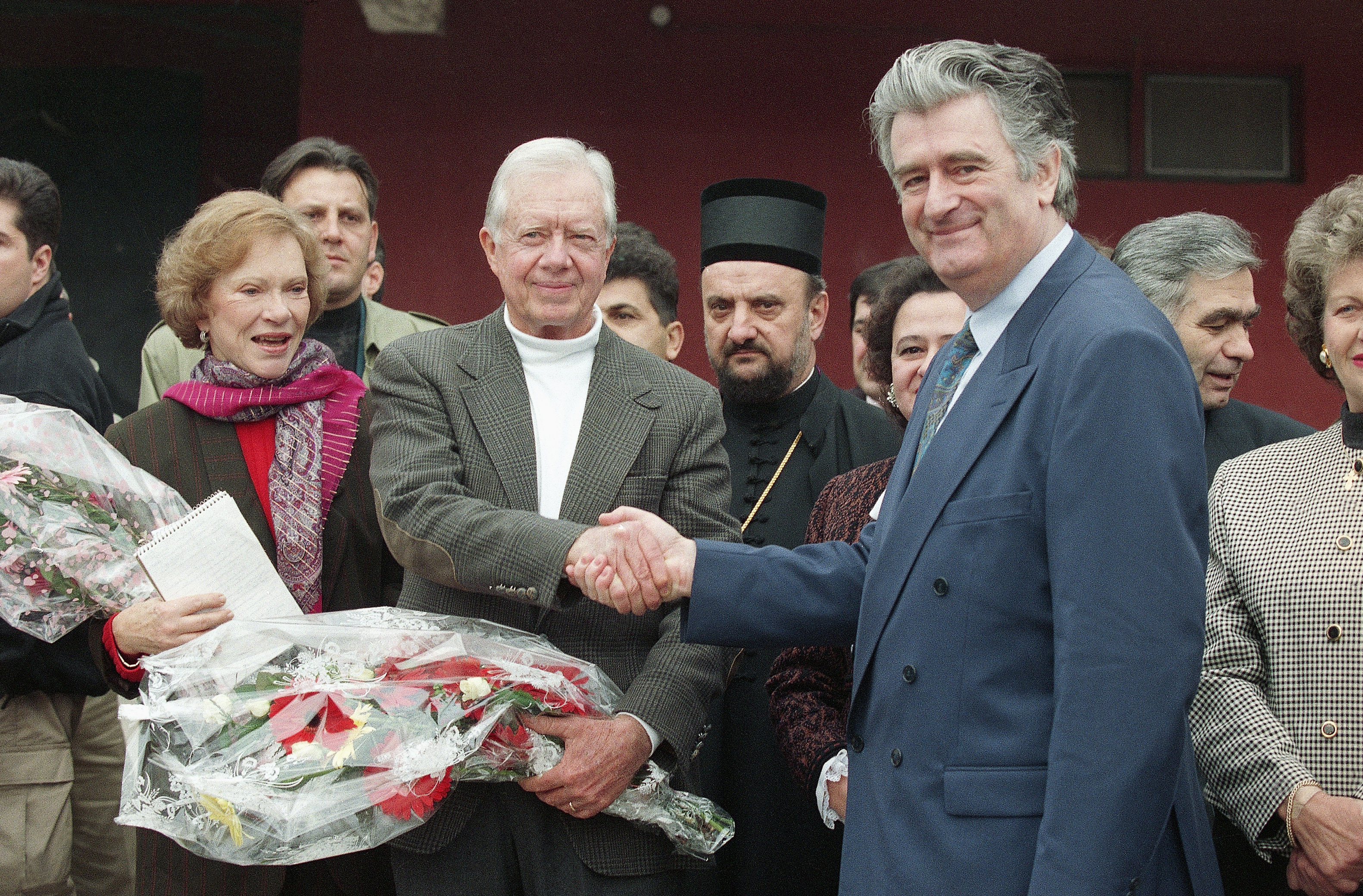 Jimmy Carter and Radovan Karadzic 1994