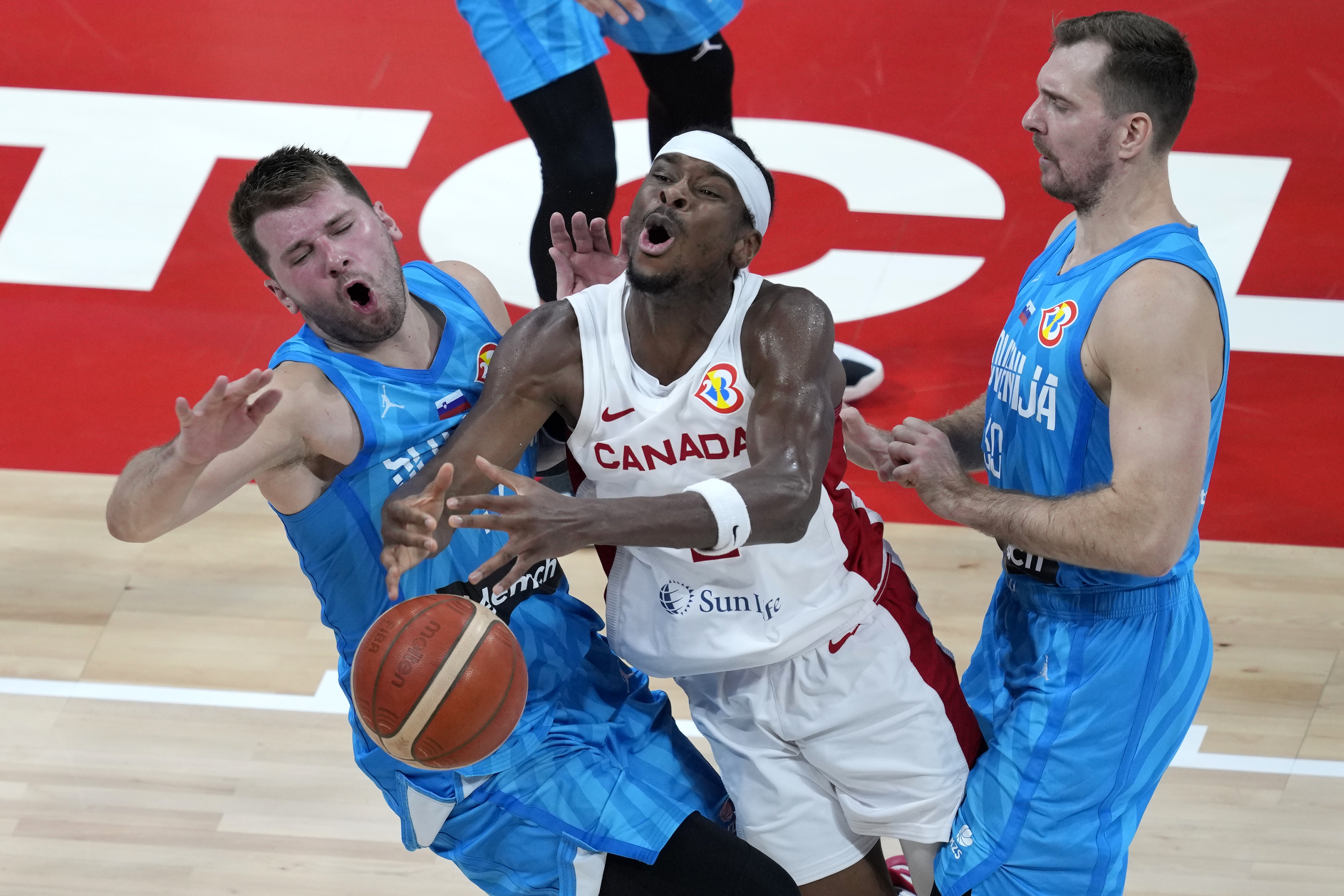 APTOPIX World Cup Canada Slovenia Basketball