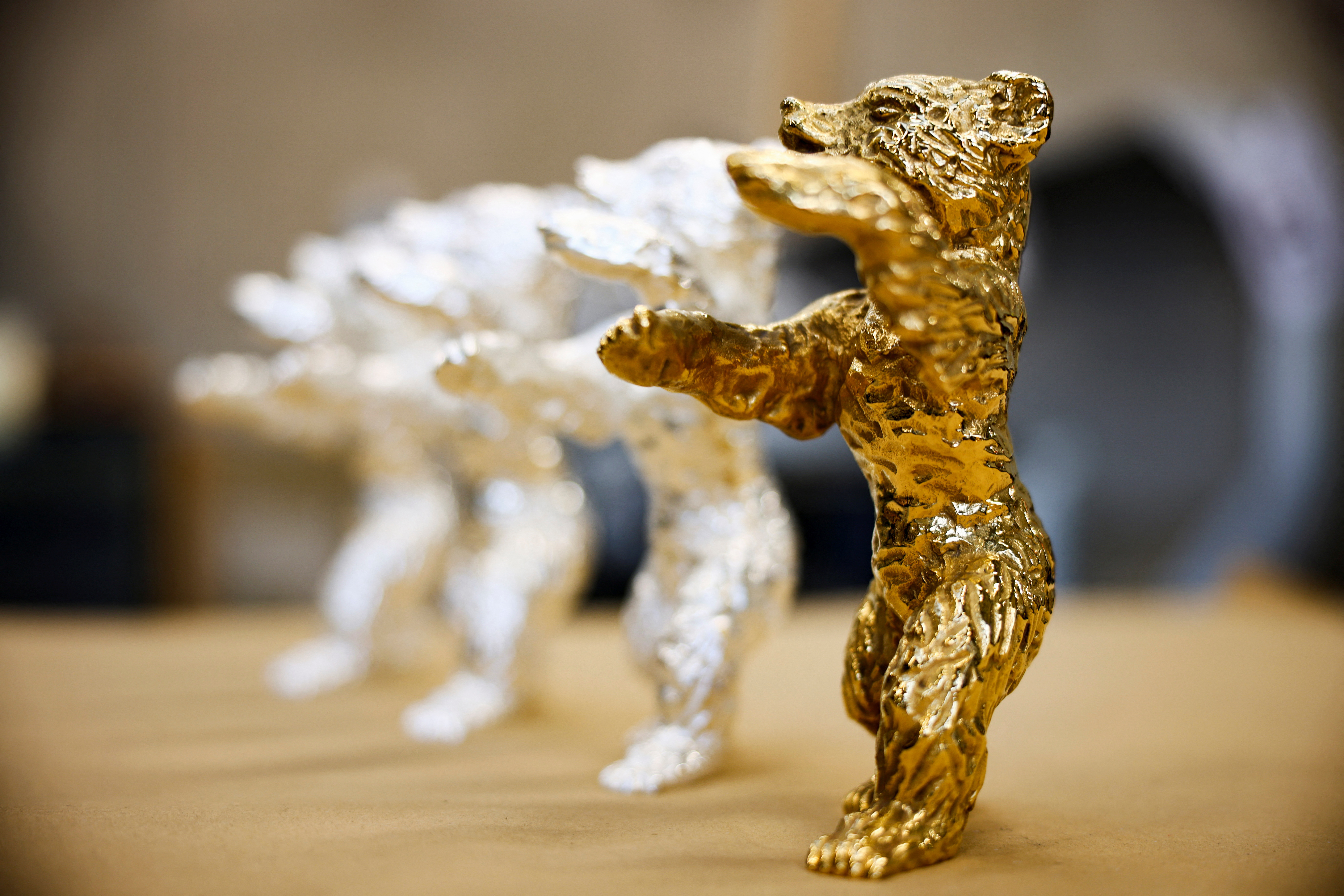 Production of Berlin Bear awards at the Noack Foundry in Berlin
