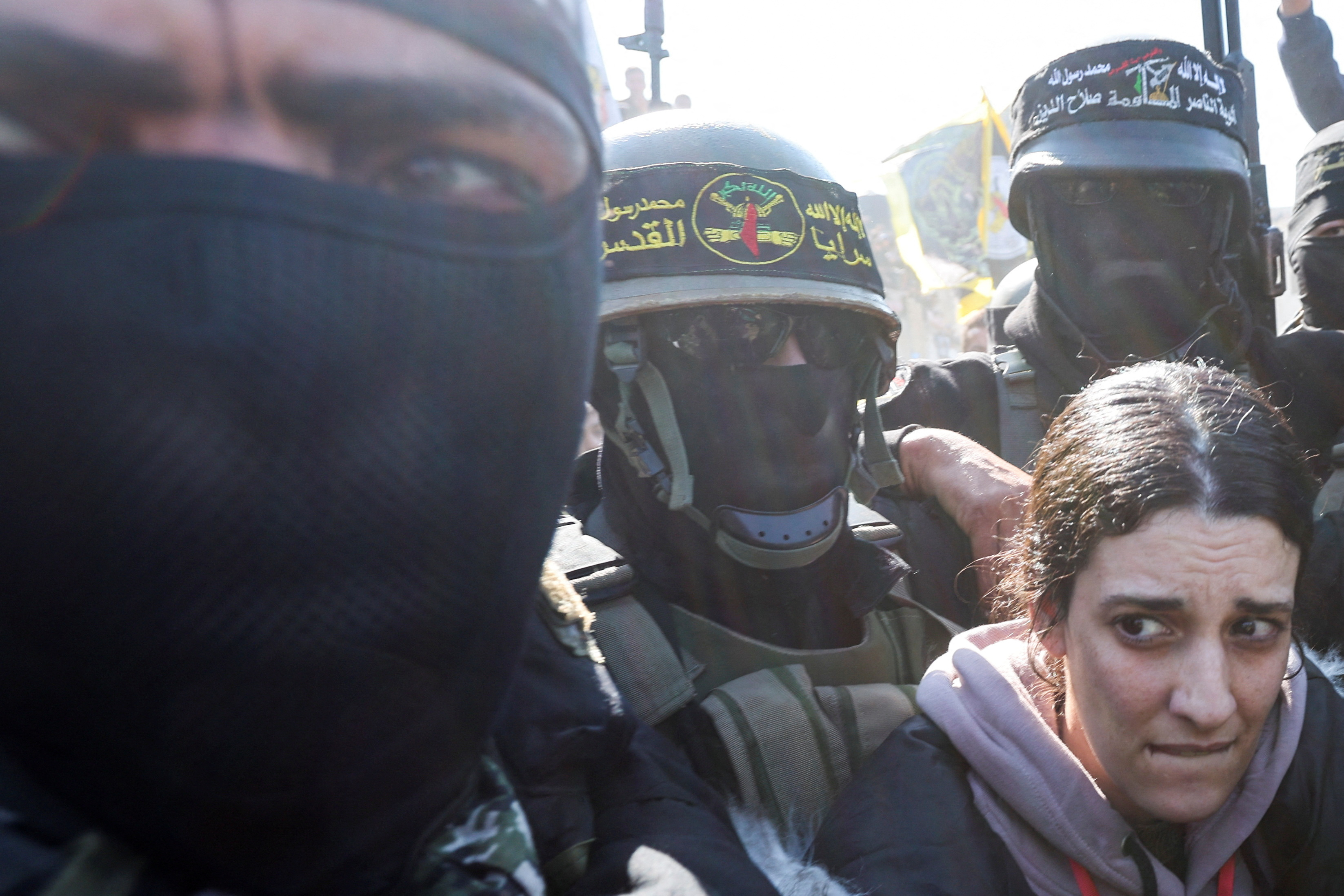 Hostages-prisoners swap deal between Hamas and Israel, in Khan Younis in the southern Gaza Strip