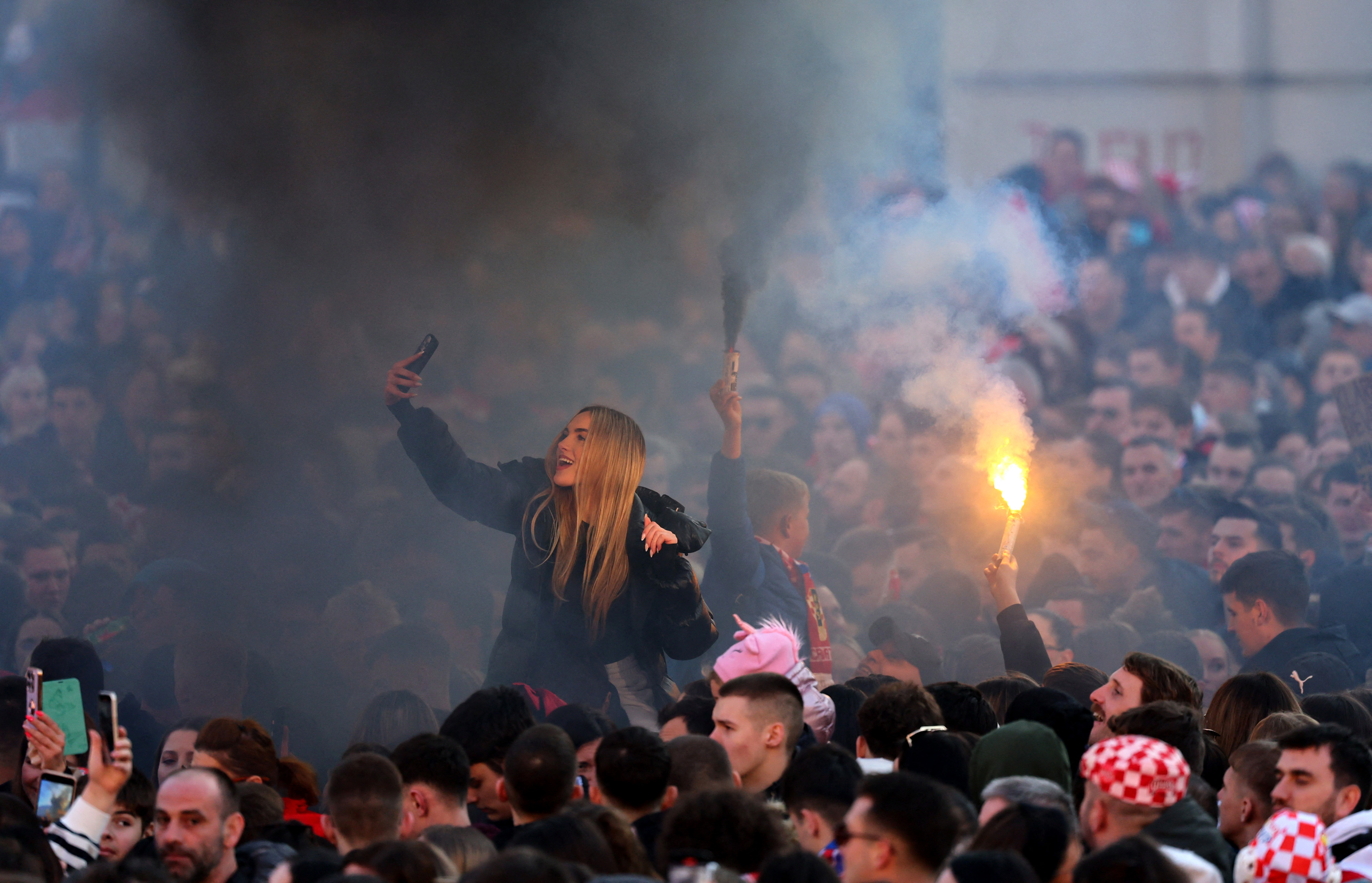 Croatia handball players celebrate second place at the IHF 2025 Men's Handball Championship
