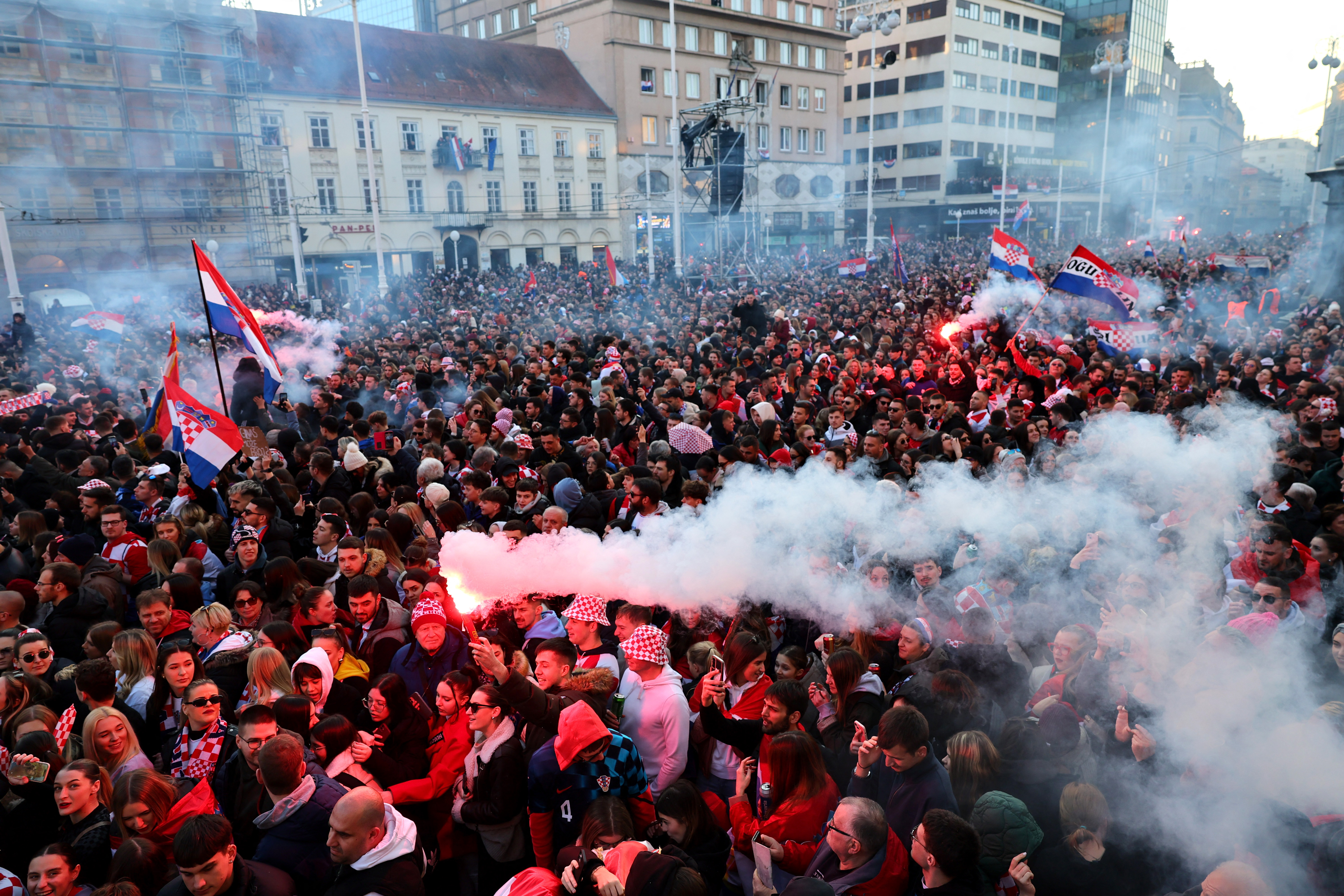 Croatia handball players celebrate second place at the IHF 2025 Men's Handball Championship