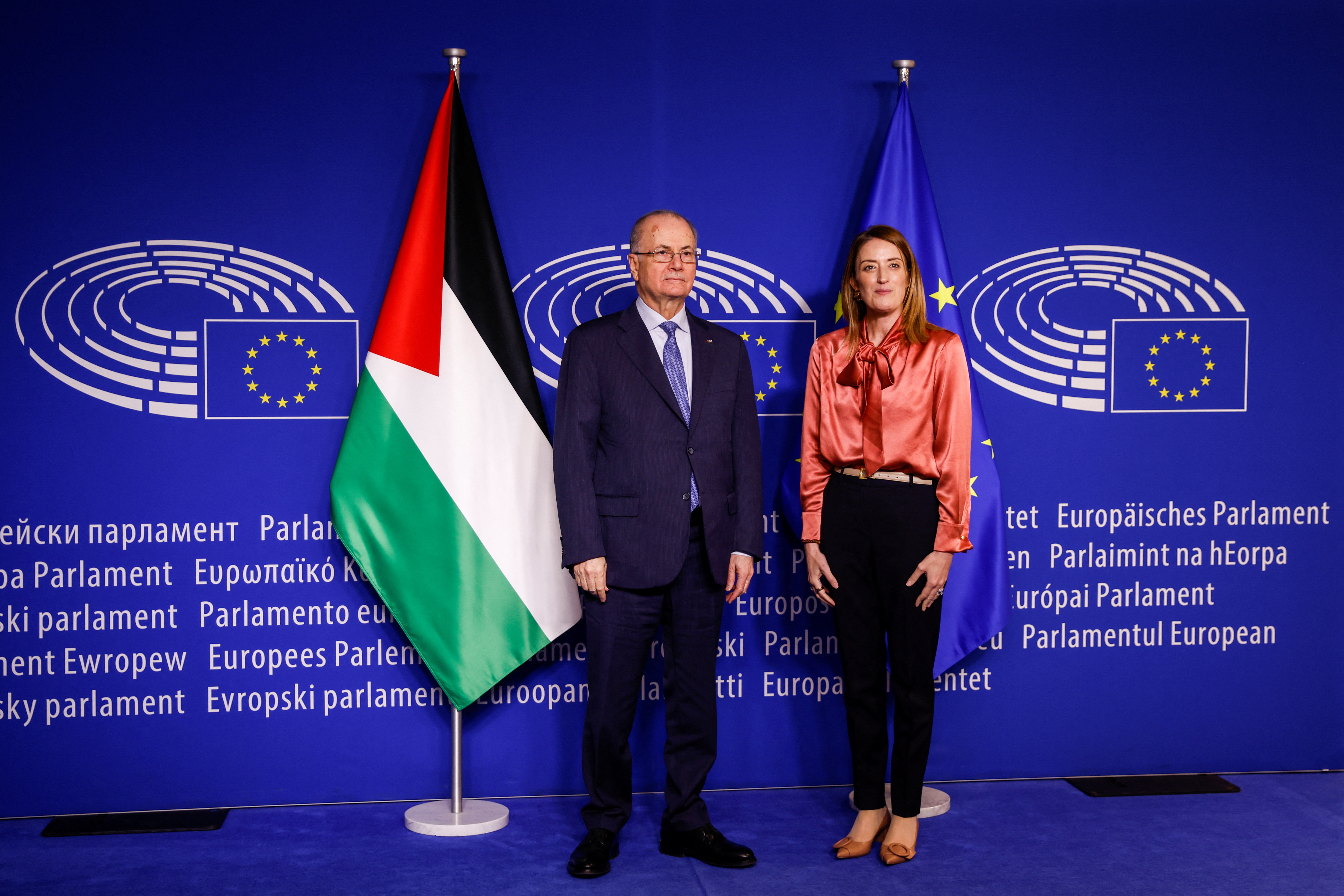 Palestinian Prime Minister Mohammad Mustafa visits Brussels