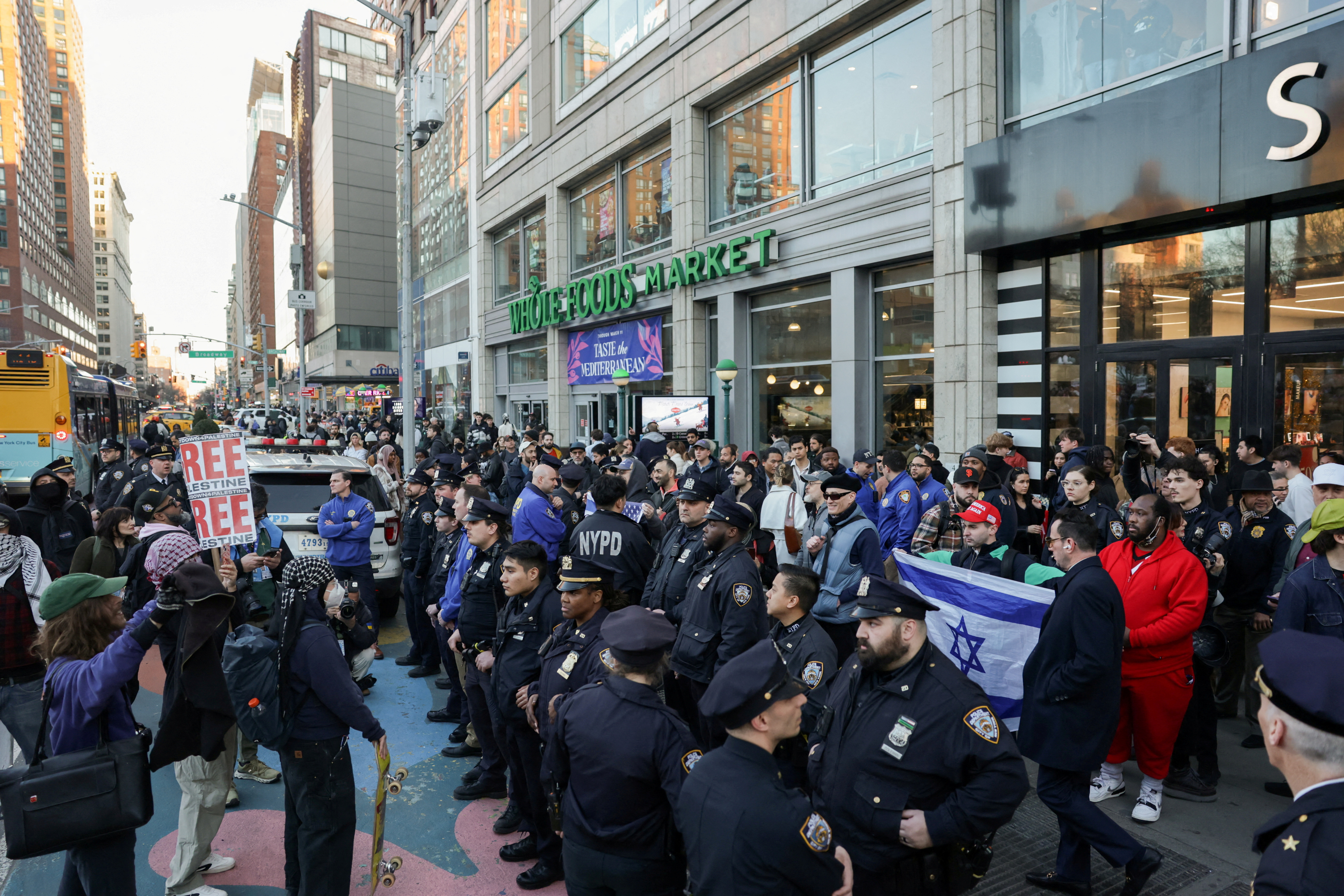 FILE PHOTO: A protest following the arrest of Mahmoud Khalil at Columbia University, in New York City