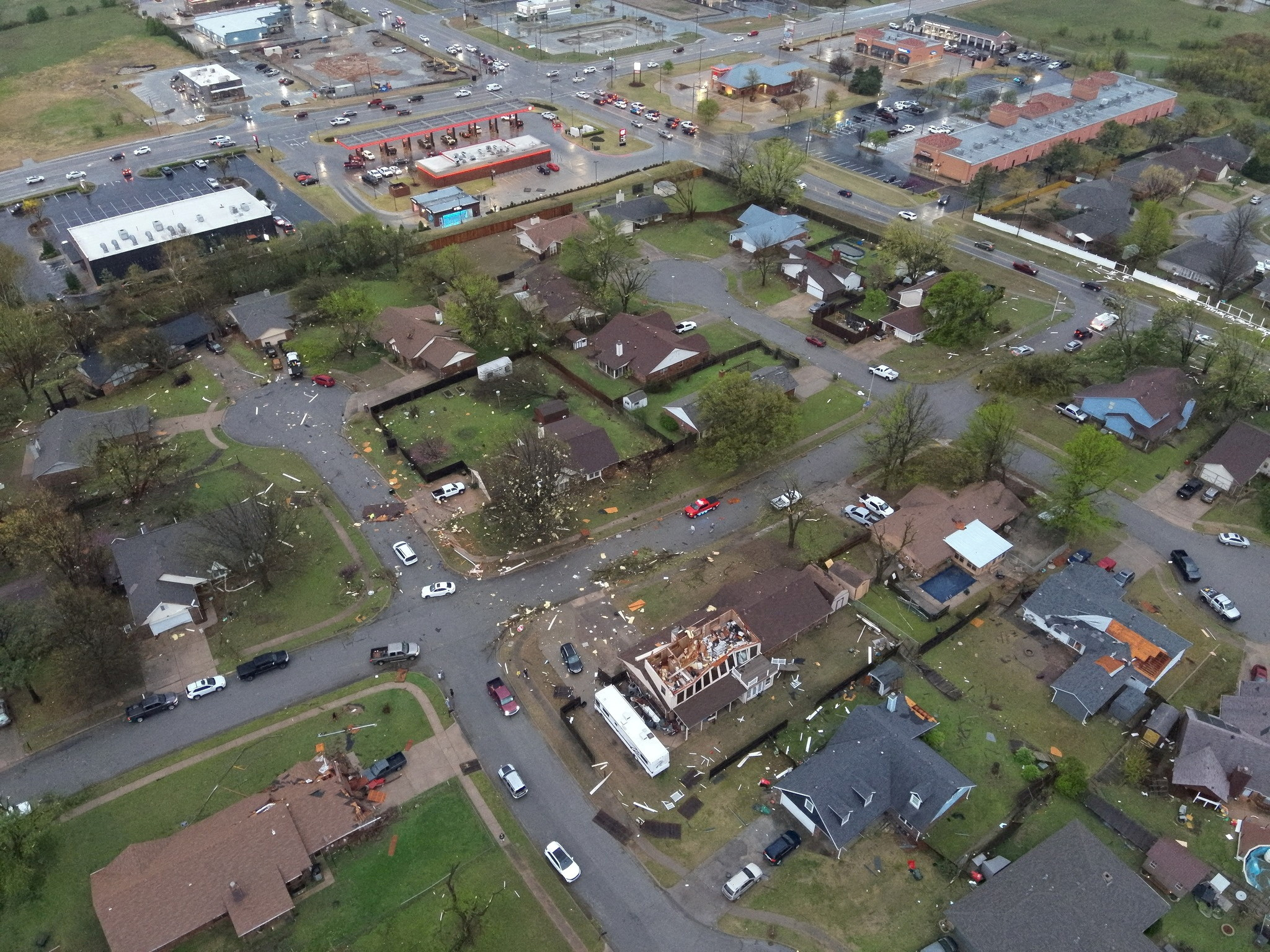 Storm damage in Owasso, Oklahoma