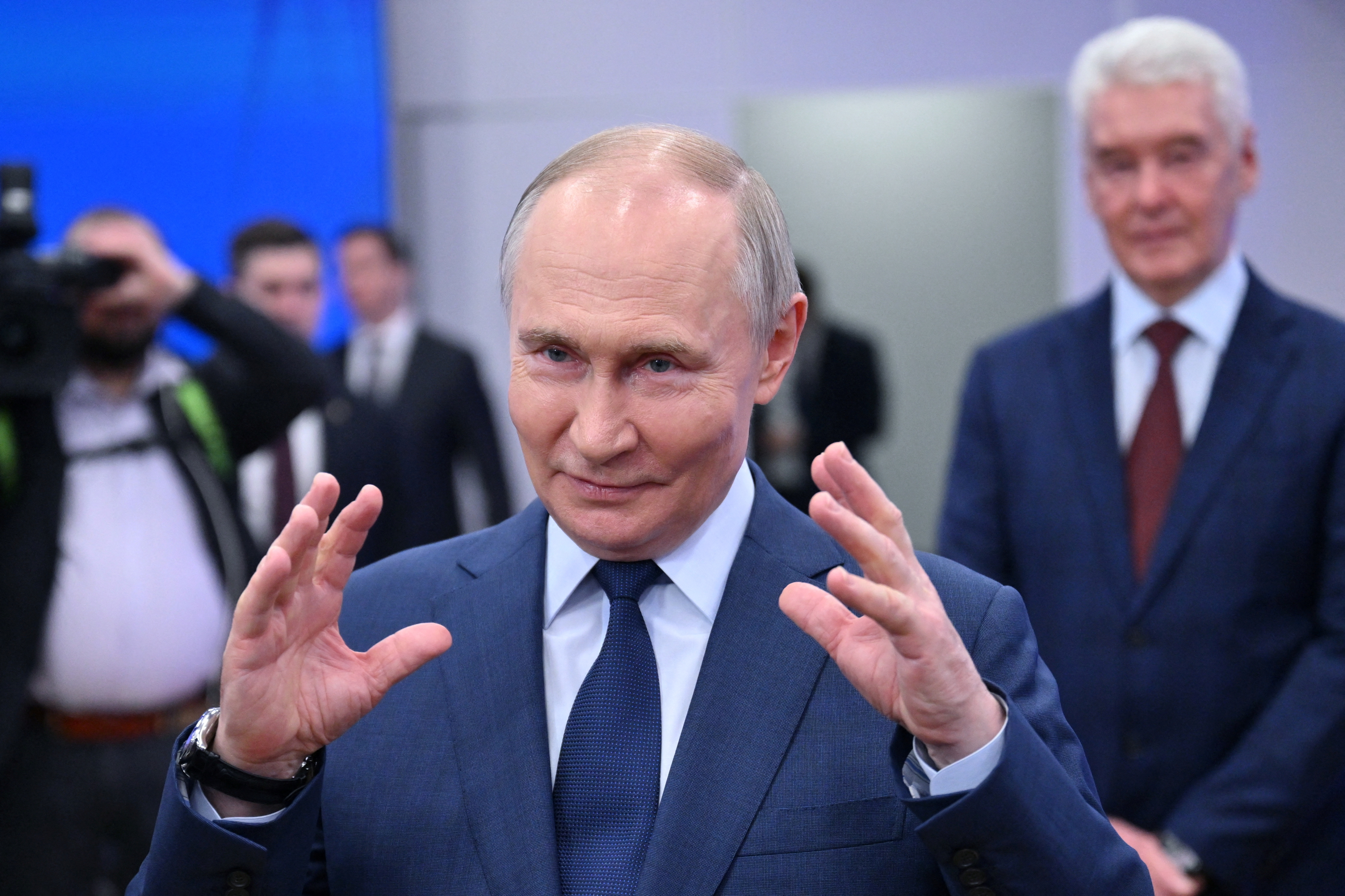 Russian President Putin visits the Bauman Moscow State Technical University