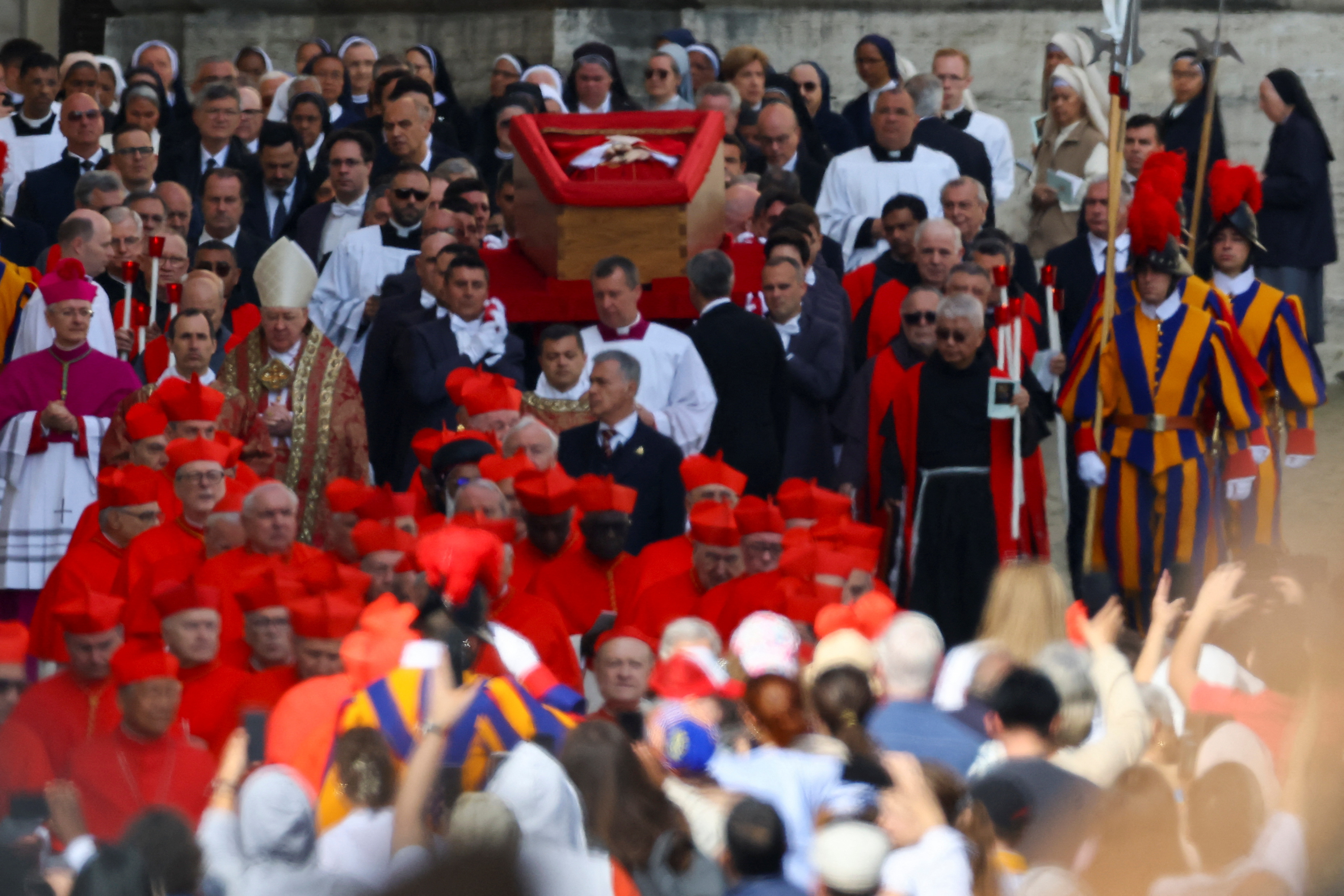 Pope Francis' body is transferred to St. Peter's Basilica