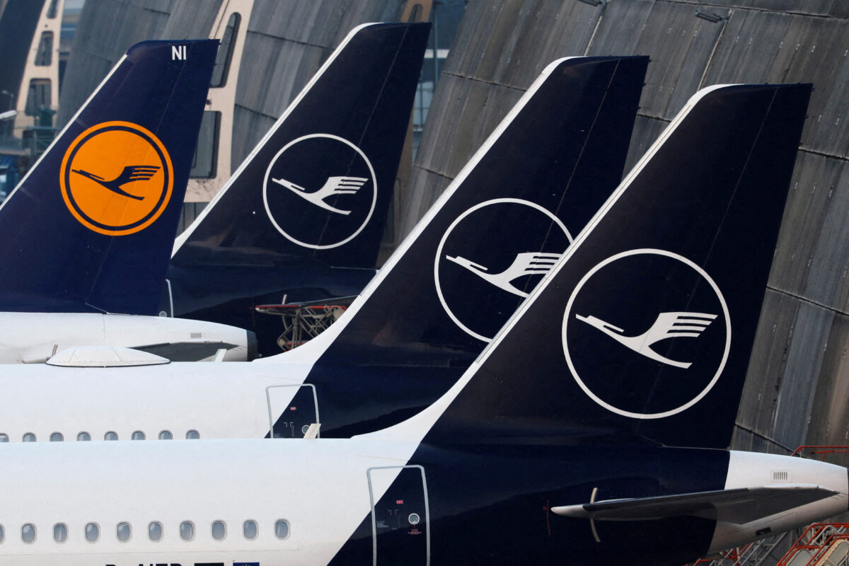 FILE PHOTO: Lufthansa planes at Frankfurt airport, Germany,