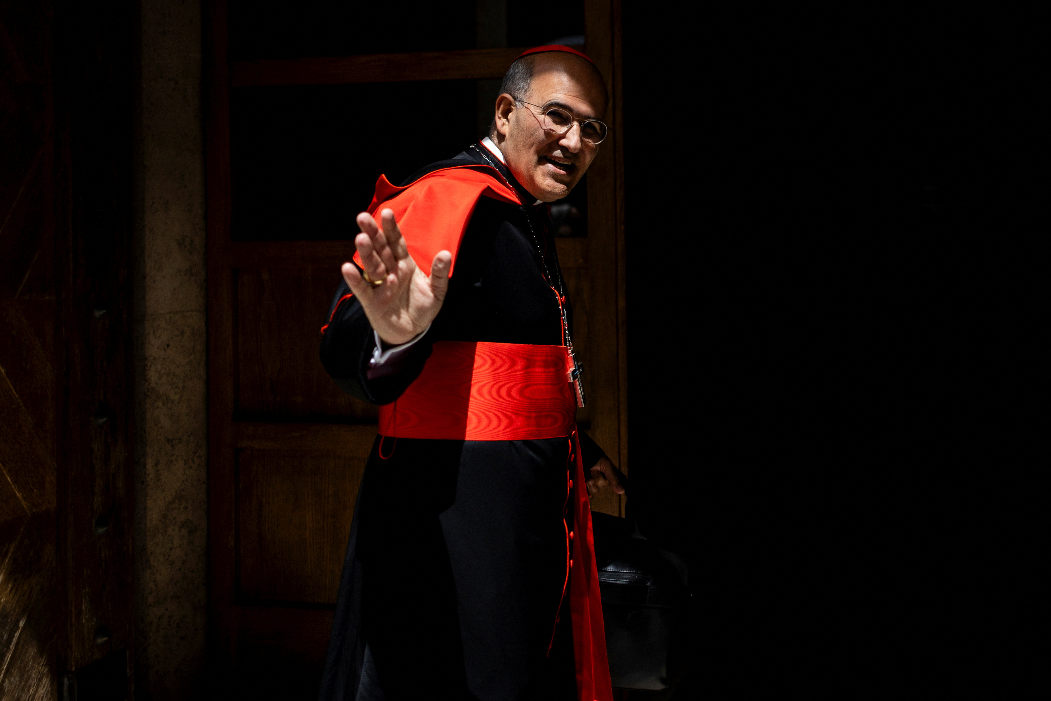 General congregation meeting ahead of the conclave to elect the next pope, as seen from Rome