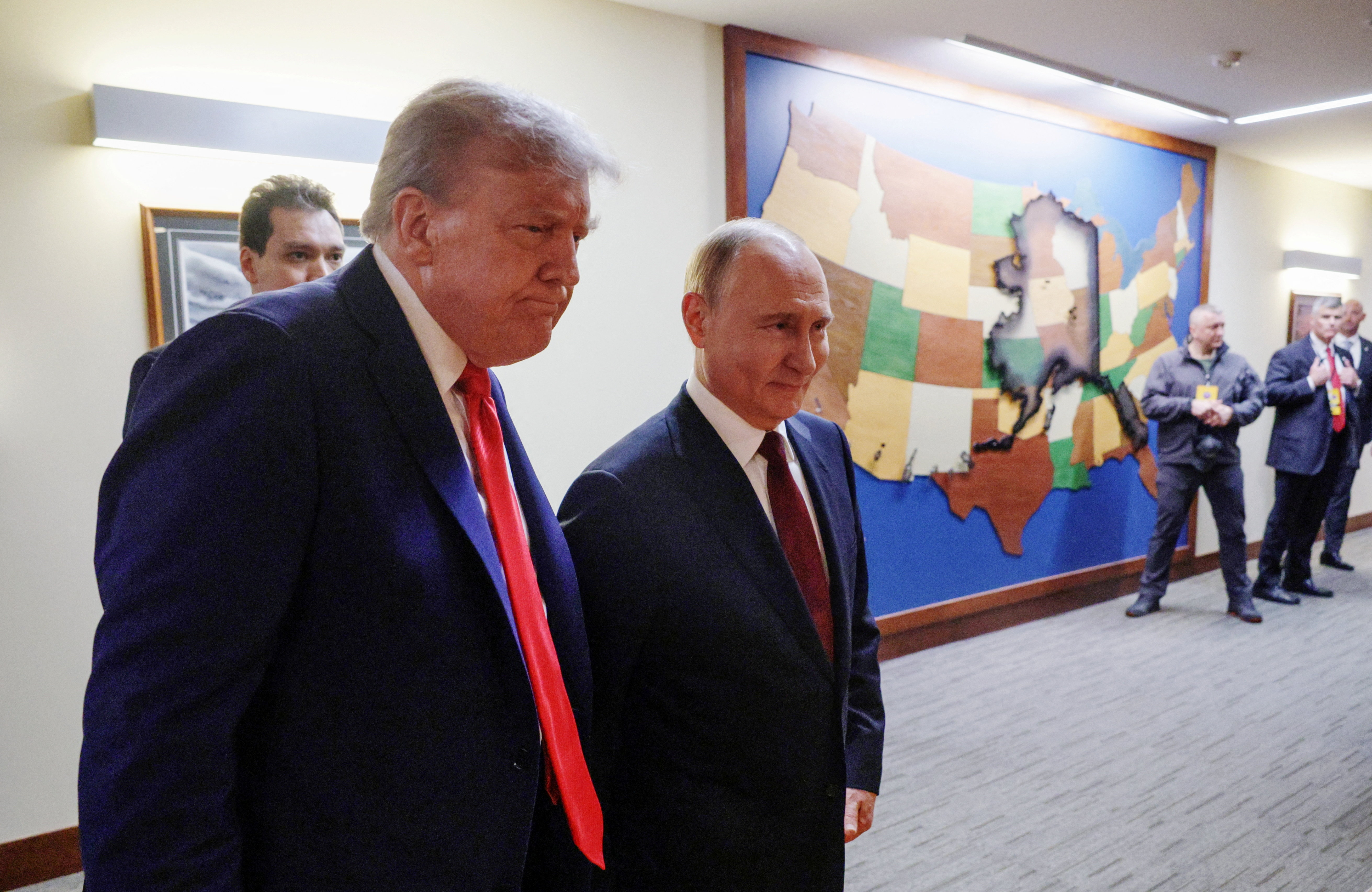U.S. President Trump meets with Russian President Putin in Alaska