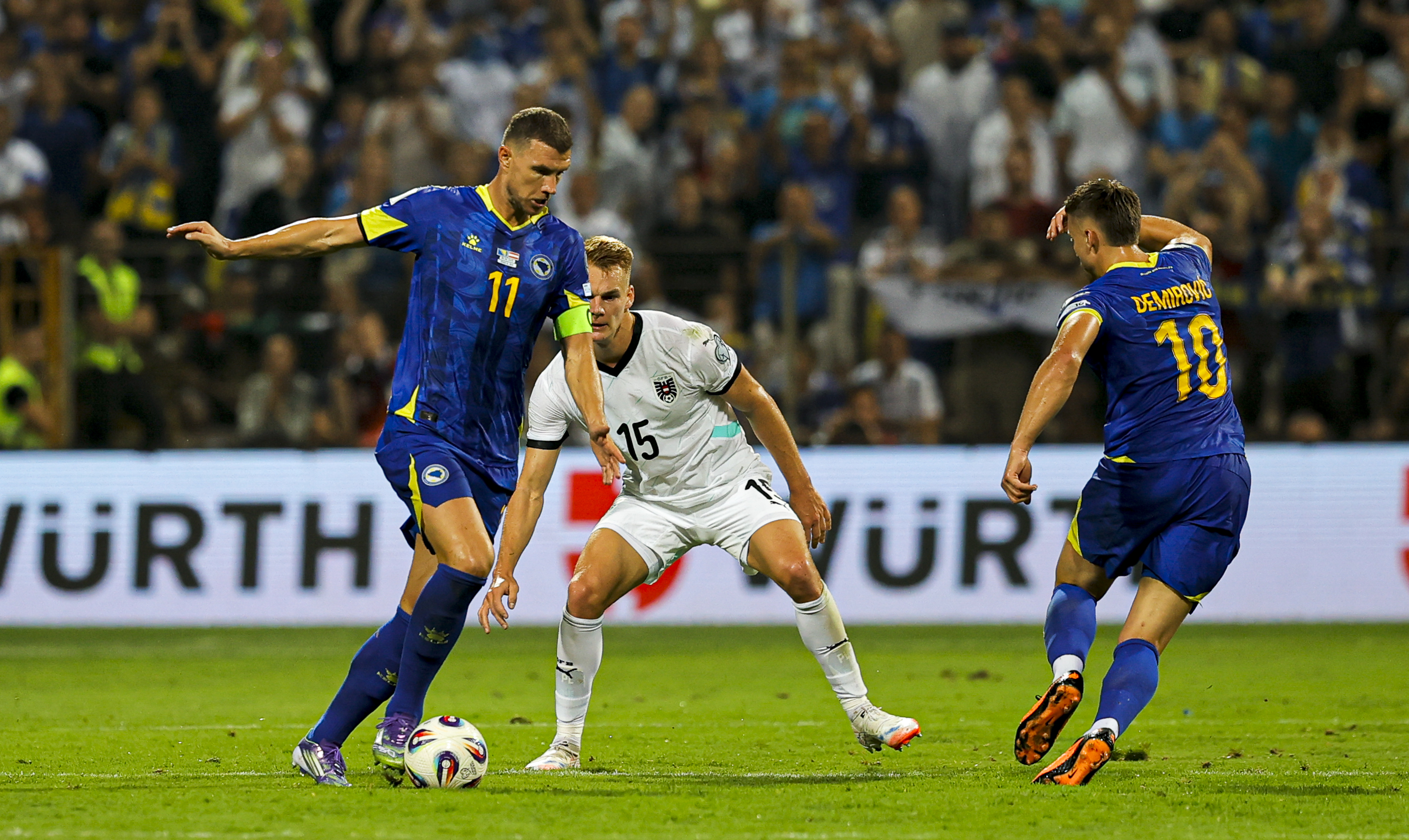 ZENICA, BIH, 9. SEPTEMBAR: Reprezentacije Bosne i Hercegovine i Austrije igraju utakmicu kvalifikacija za FIFA Svjetsko prvenstvo 2026. godine na stadionu "Bilino polje", u Zenici. ( Samır Jordamovıc - Anadolu Agency )