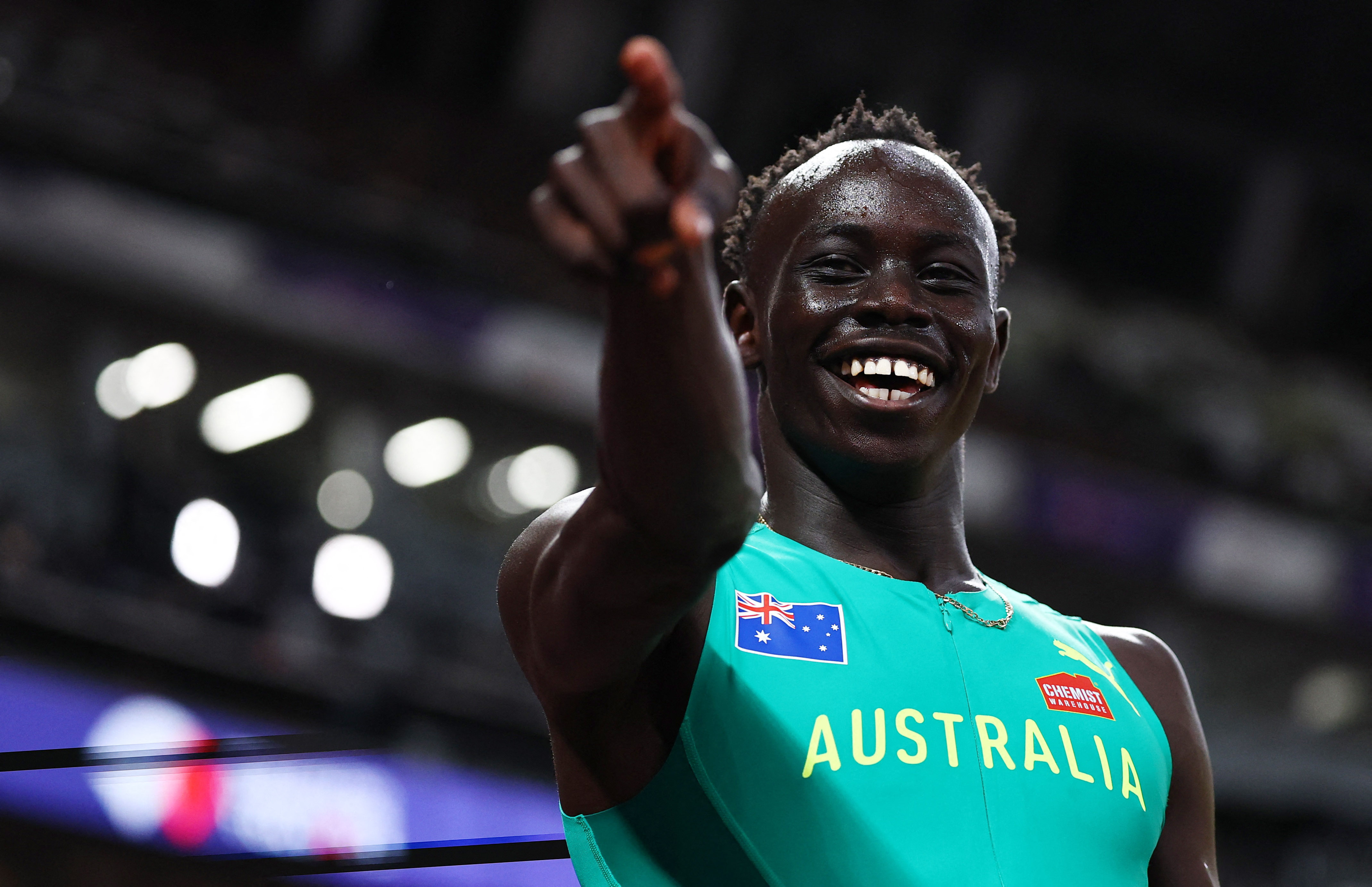 World Athletics Championships Tokyo 2025 - Men's 200m Semi-Final - Japan National Stadium, Tokyo, Japan - September 18, 2025 Australia's Gout Gout reacts after finishing fourth place in his semi final REUTERS/Sarah Meyssonnier
