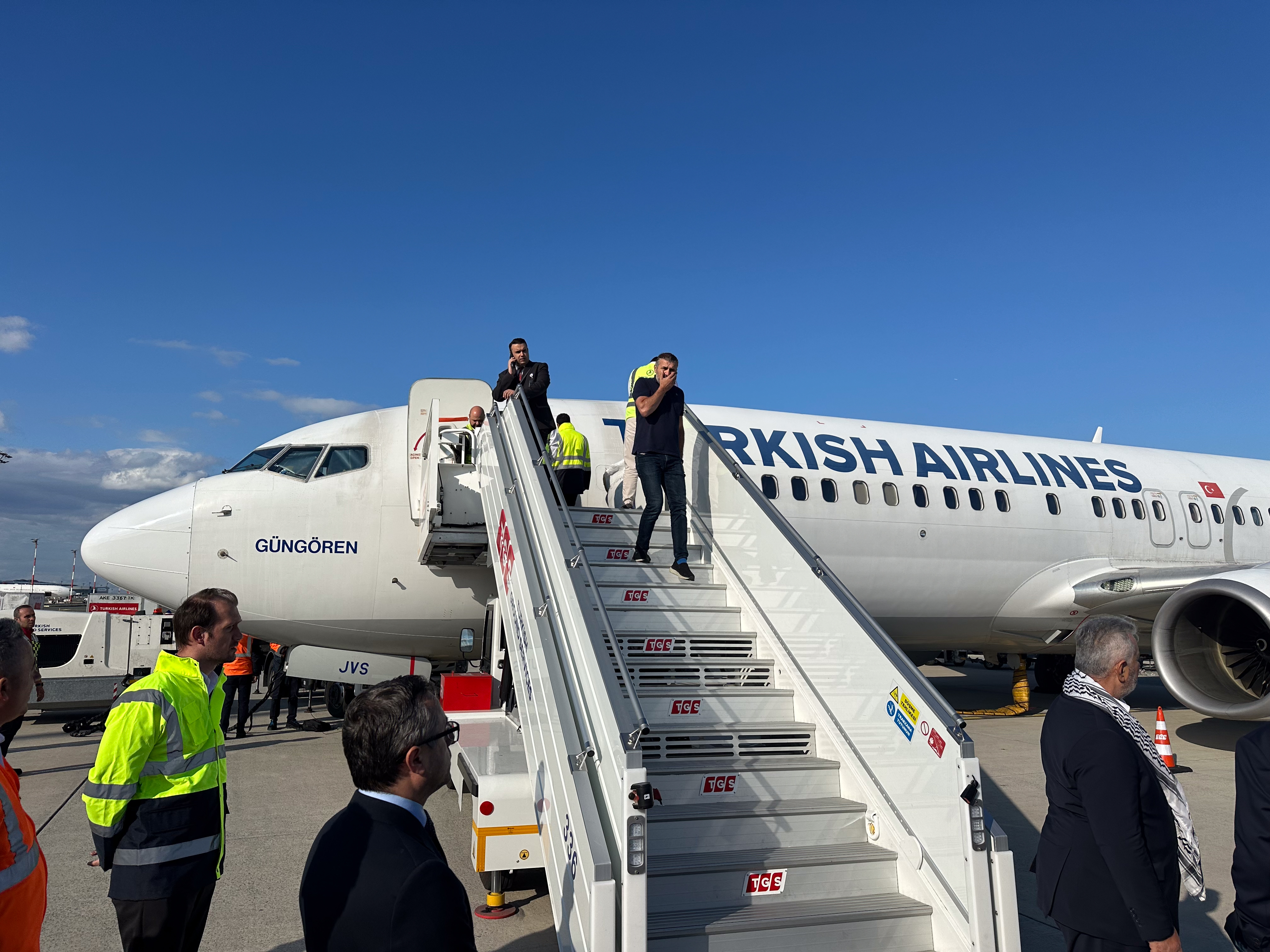 ISTANBUL, TURSKA, 4. OKTOBAR: Avion s aktivistima iz Globalne flotile Sumud