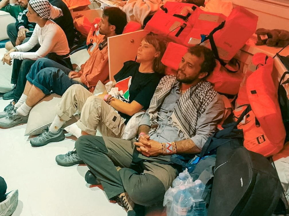 Swedish activist Greta Thunberg and Brazilian activist Thiago Avila