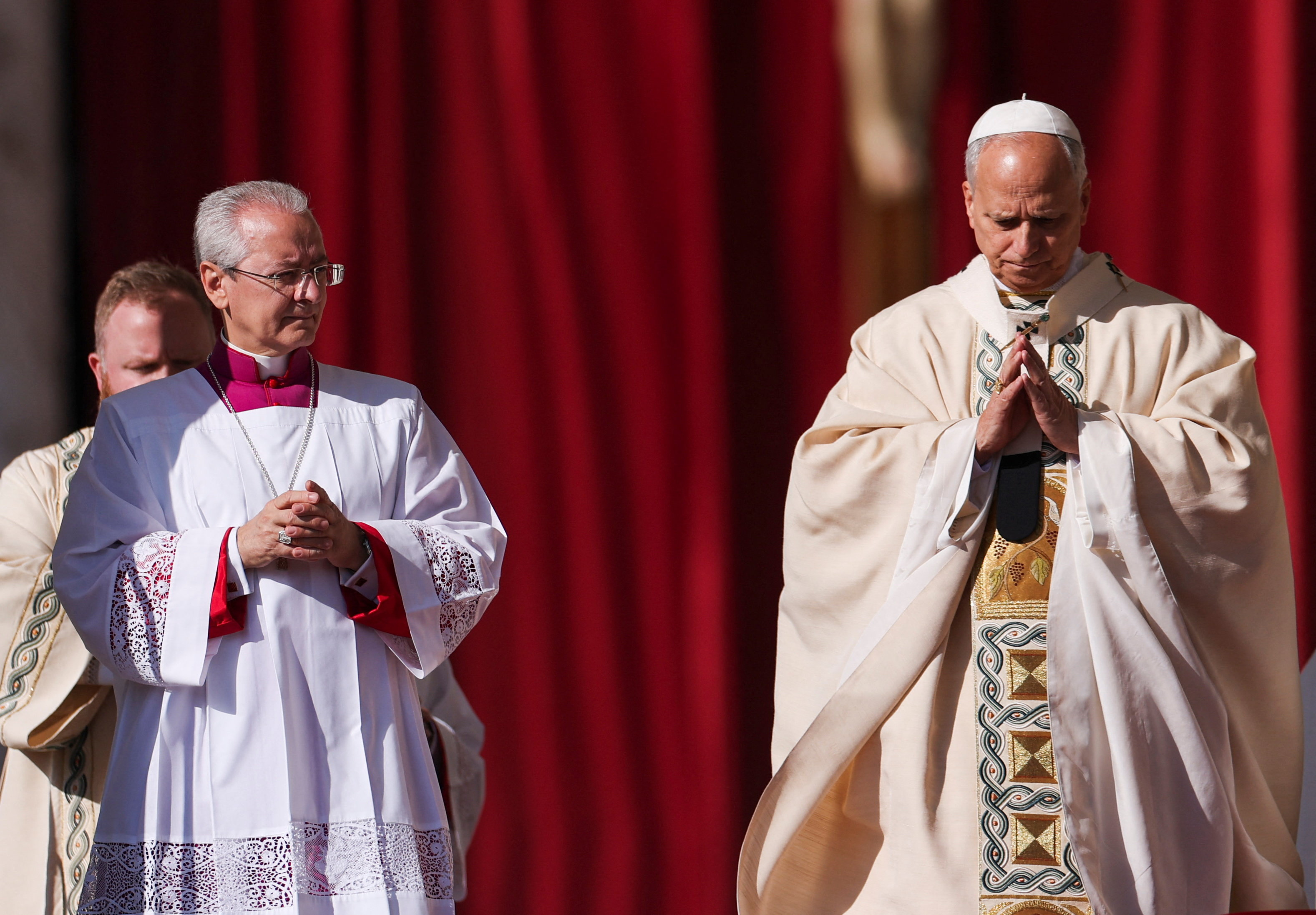 Pope Leo XIV attends a Mass on the day of the canonisation of seven new saints, including former Satanist-turned-Catholic Bartolo Longo, in St. Peter's Square at the Vatican
