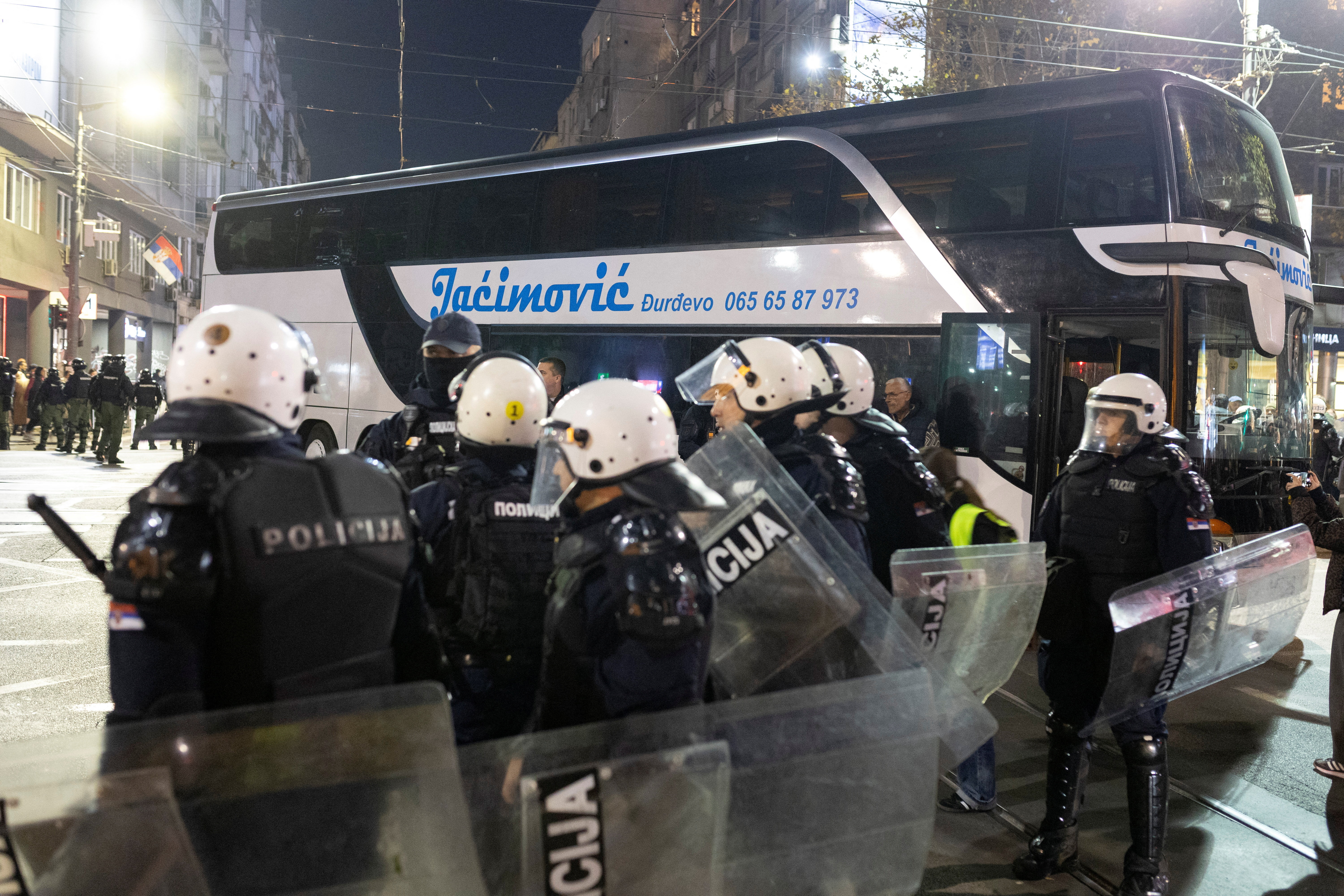 Protester and transport owner-operator Milomir Jacimovic