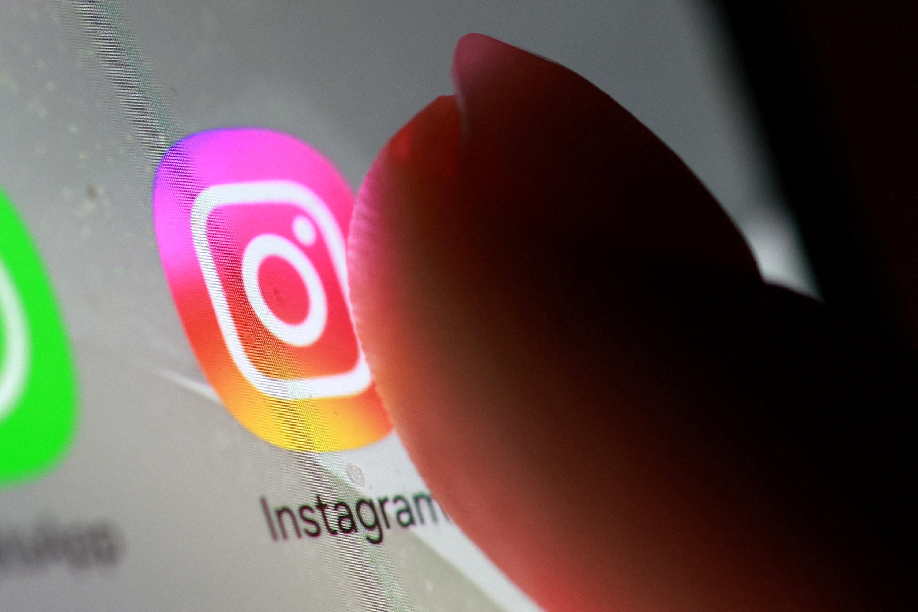FILE PHOTO: Instagram app icon is seen on a smartphone in this illustration taken October 27, 2025. REUTERS/Dado Ruvic/Illustration/File Photo