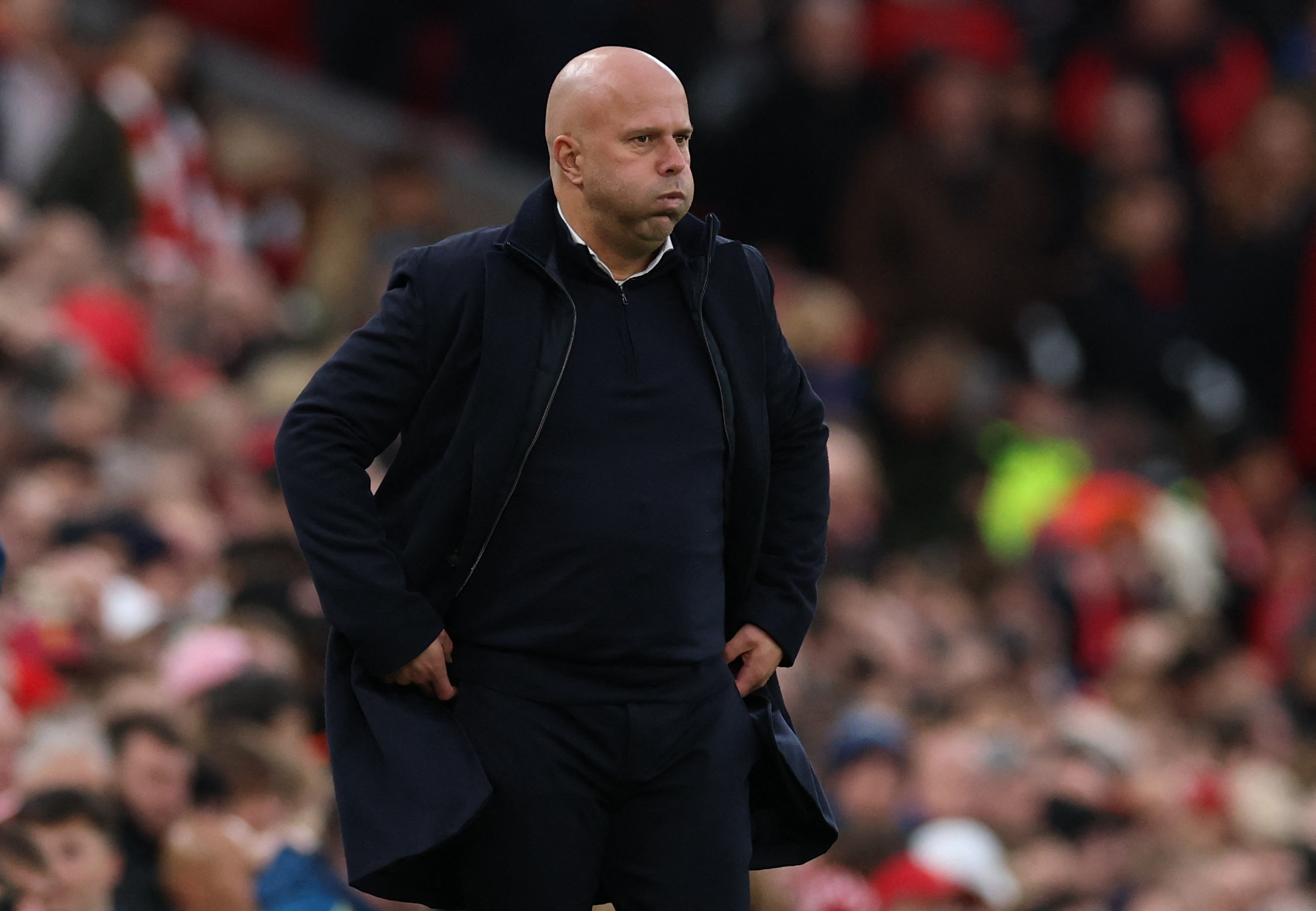 2025-11-Soccer Football - Premier League - Liverpool v Nottingham Forest - Anfield, Liverpool, Britain - November 22, 2025 Liverpool manager Arne Slot REUTERS/Phil Noble EDITORIAL USE ONLY. NO USE WITH UNAUTHORIZED AUDIO, VIDEO, DATA, FIXT-ENGLAND-LIV-NFO
