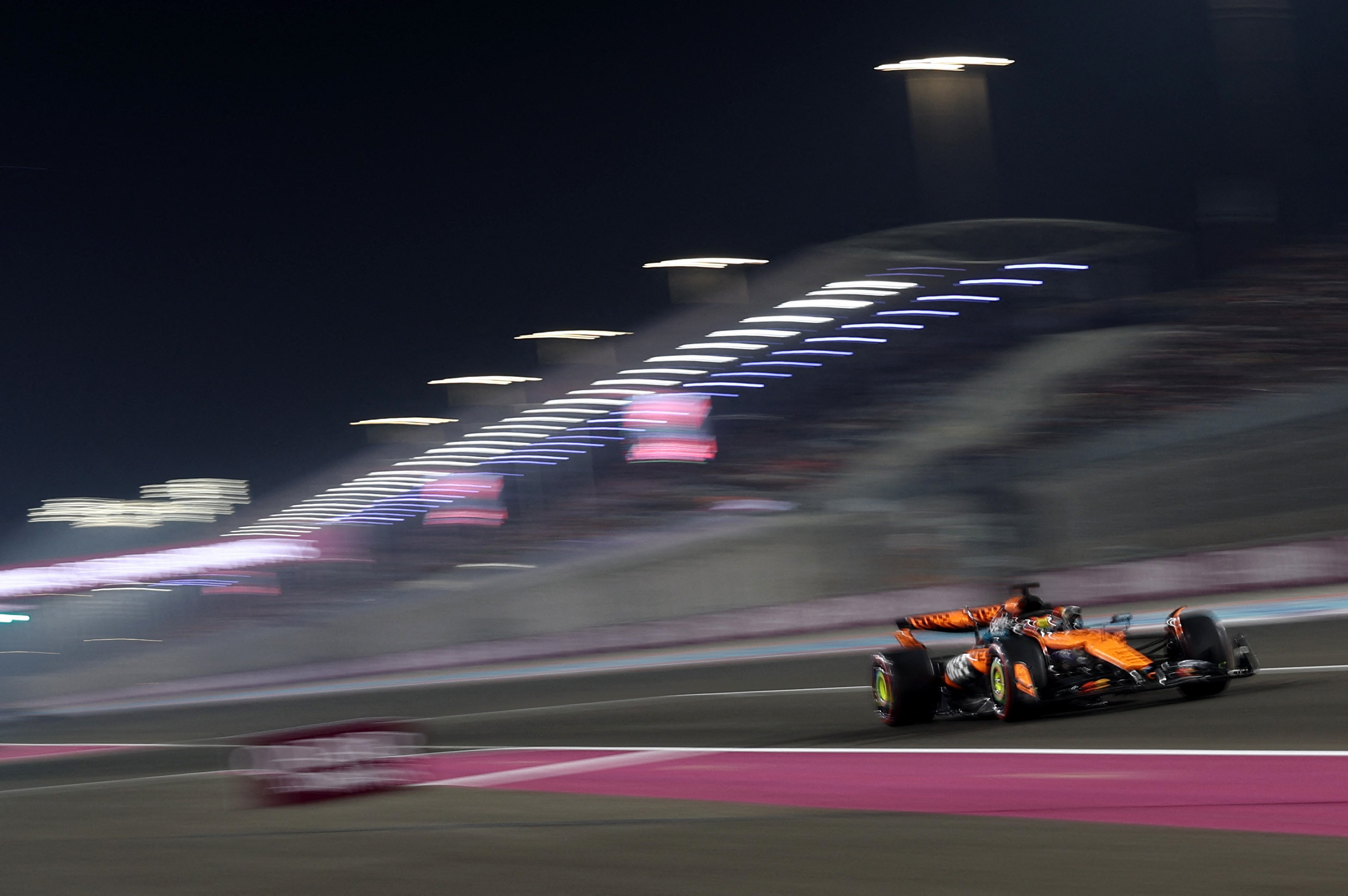 Formula One F1 - Qatar Grand Prix - Lusail International Circuit, Lusail, Qatar - November 29, 2025 McLaren's Oscar Piastri during qualifying REUTERS/Jakub Porzycki