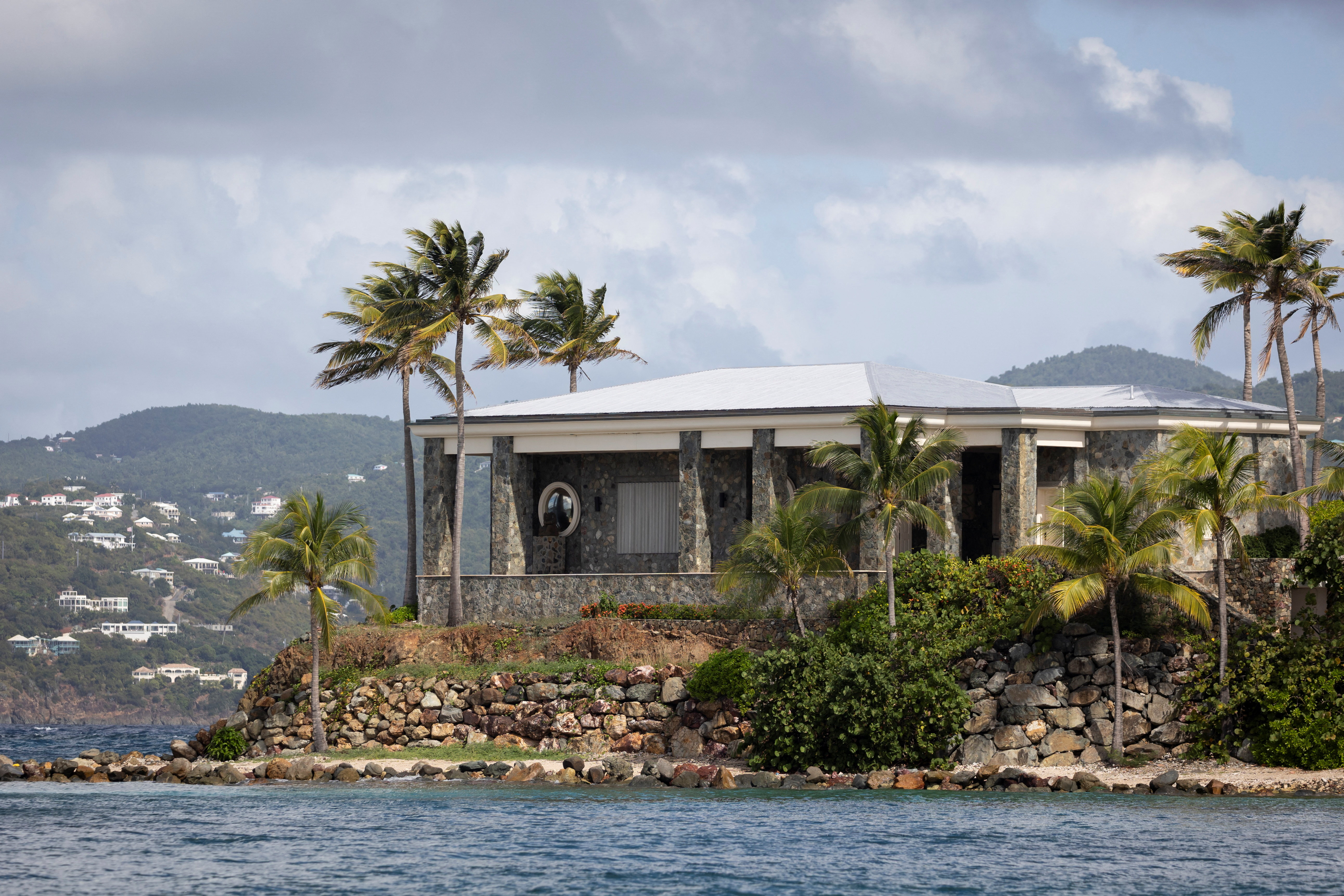 A view shows a house on Little St. James, a small private island formerly owned by the late financier Jeffrey Epstein and later sold by his estate to settle lawsuits, in the U.S. Virgin Islands, November 29, 2025. REUTERS/Marco Bello