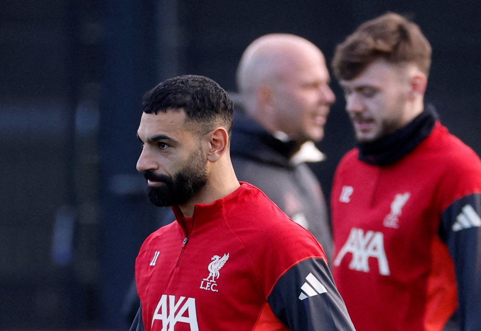 Soccer Football - UEFA Champions League - Liverpool Training - AXA Training Centre, Liverpool, Britain - December 8, 2025 Liverpool's Mohamed Salah during training Action Images via Reuters/Jason Cairnduff     TPX IMAGES OF THE DAY