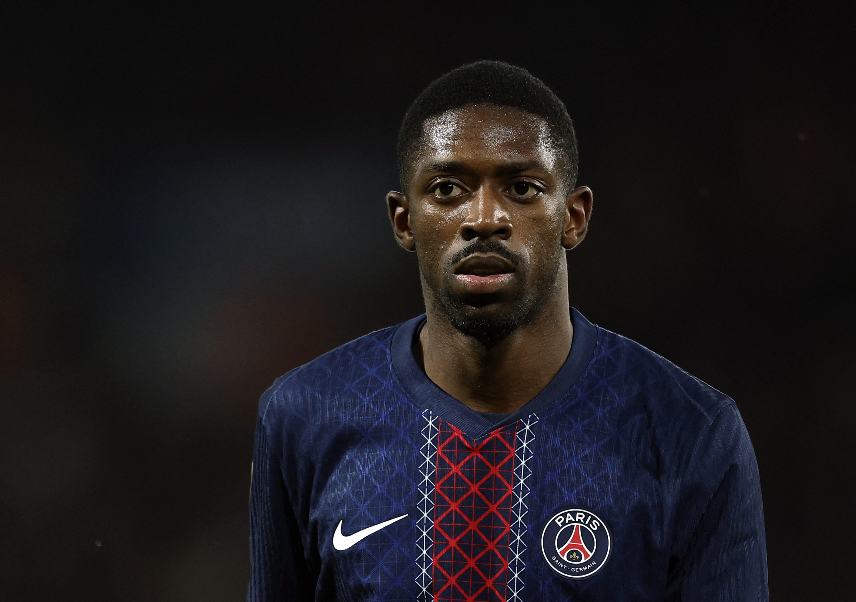 Soccer Football - Ligue 1 - Paris St Germain v Stade Rennes - Parc des Princes, Paris, France - December 6, 2025 Paris St Germain's Ousmane Dembele REUTERS/Benoit Tessier