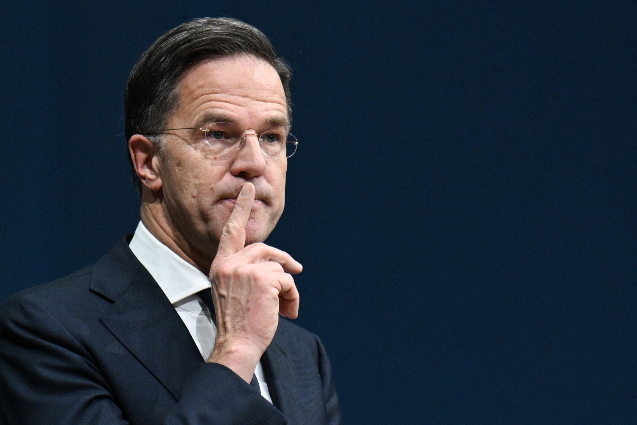 NATO Secretary General Mark Rutte gestures