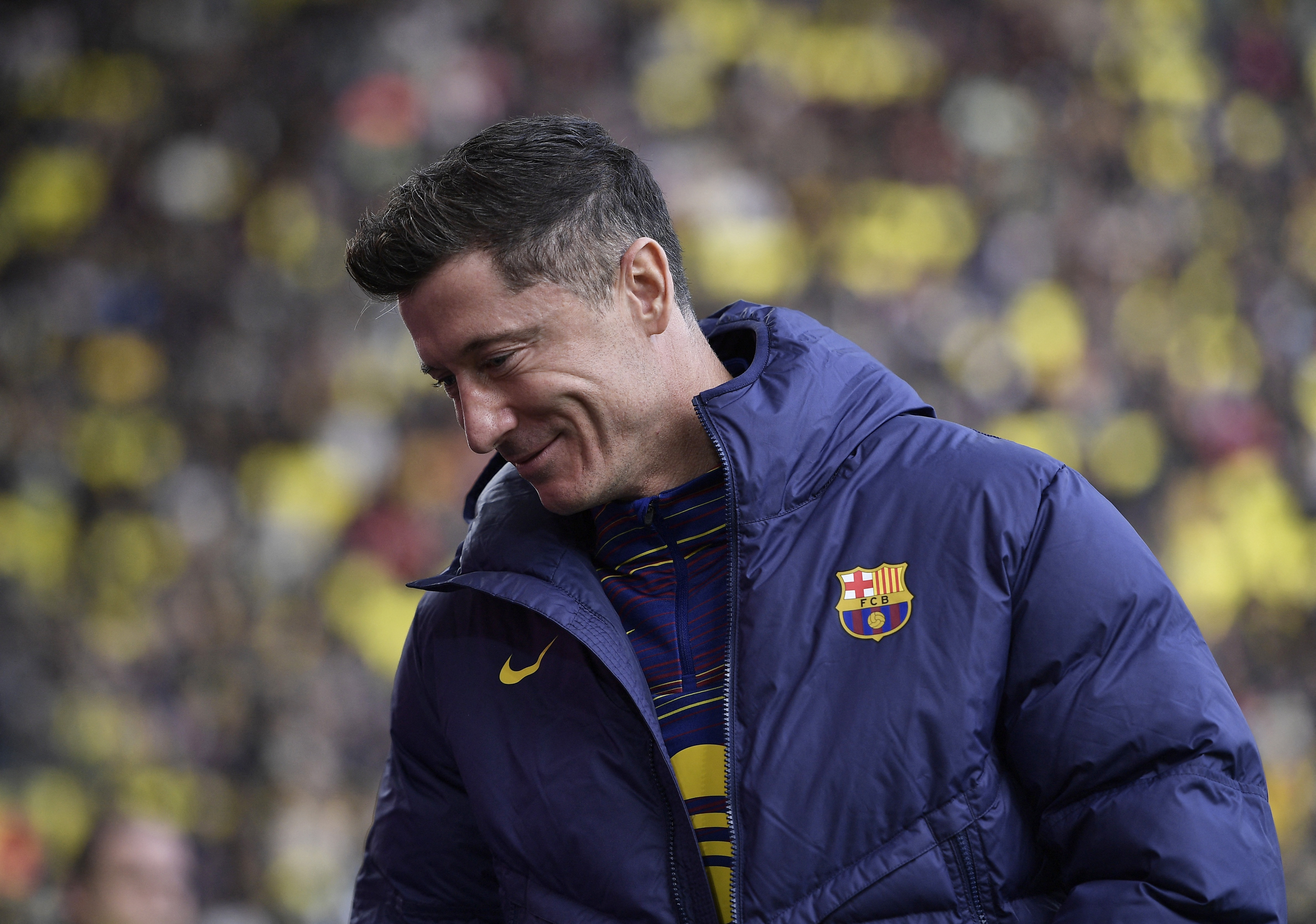 Soccer Football - LaLiga - Villarreal v FC Barcelona - Estadio de la Ceramica, Villarreal, Spain - December 21, 2025  FC Barcelona's Robert Lewandowski before the match REUTERS/Pablo Morano