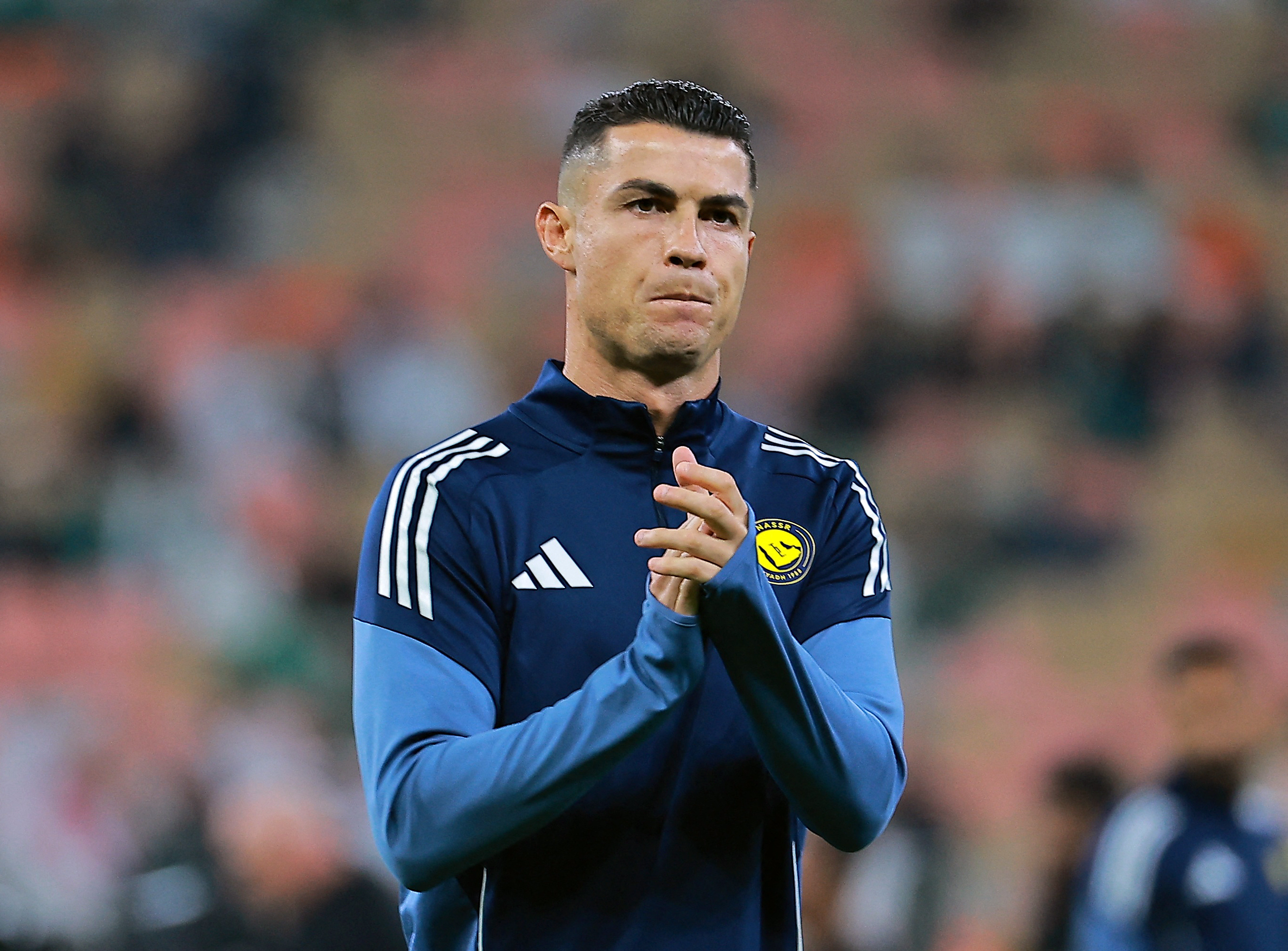 Soccer Football - Saudi Pro League - Al Ahli v Al Nassr - King Abdullah Sports City, Jeddah, Saudi Arabia - January 2, 2026 Al Nassr's Cristiano Ronaldo during the warm up REUTERS/Stringer