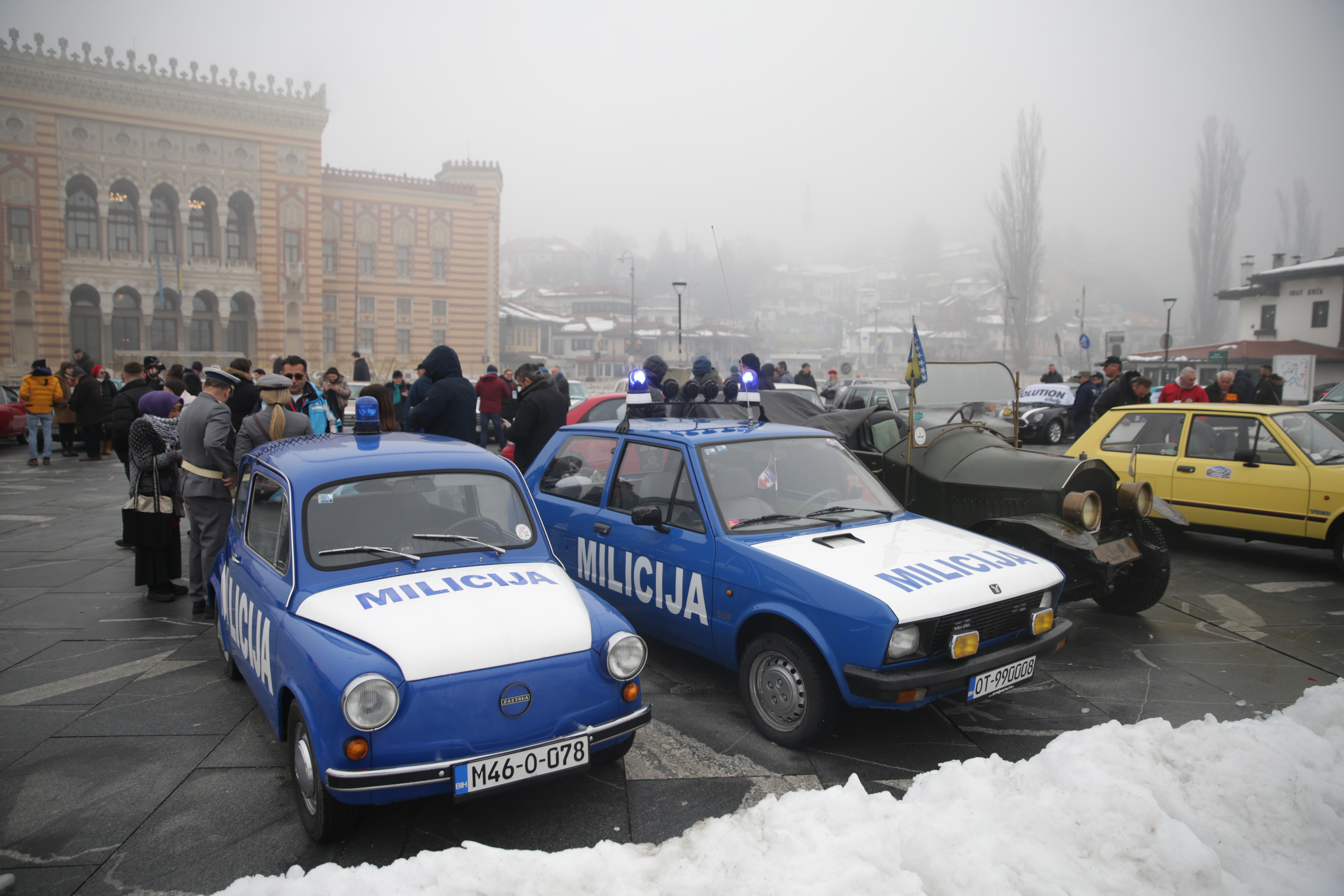 Sarajevo, BiH - 17. januar 2026: Učesnici Zimskog oldtimer rallyja Subotica - Sarajevo