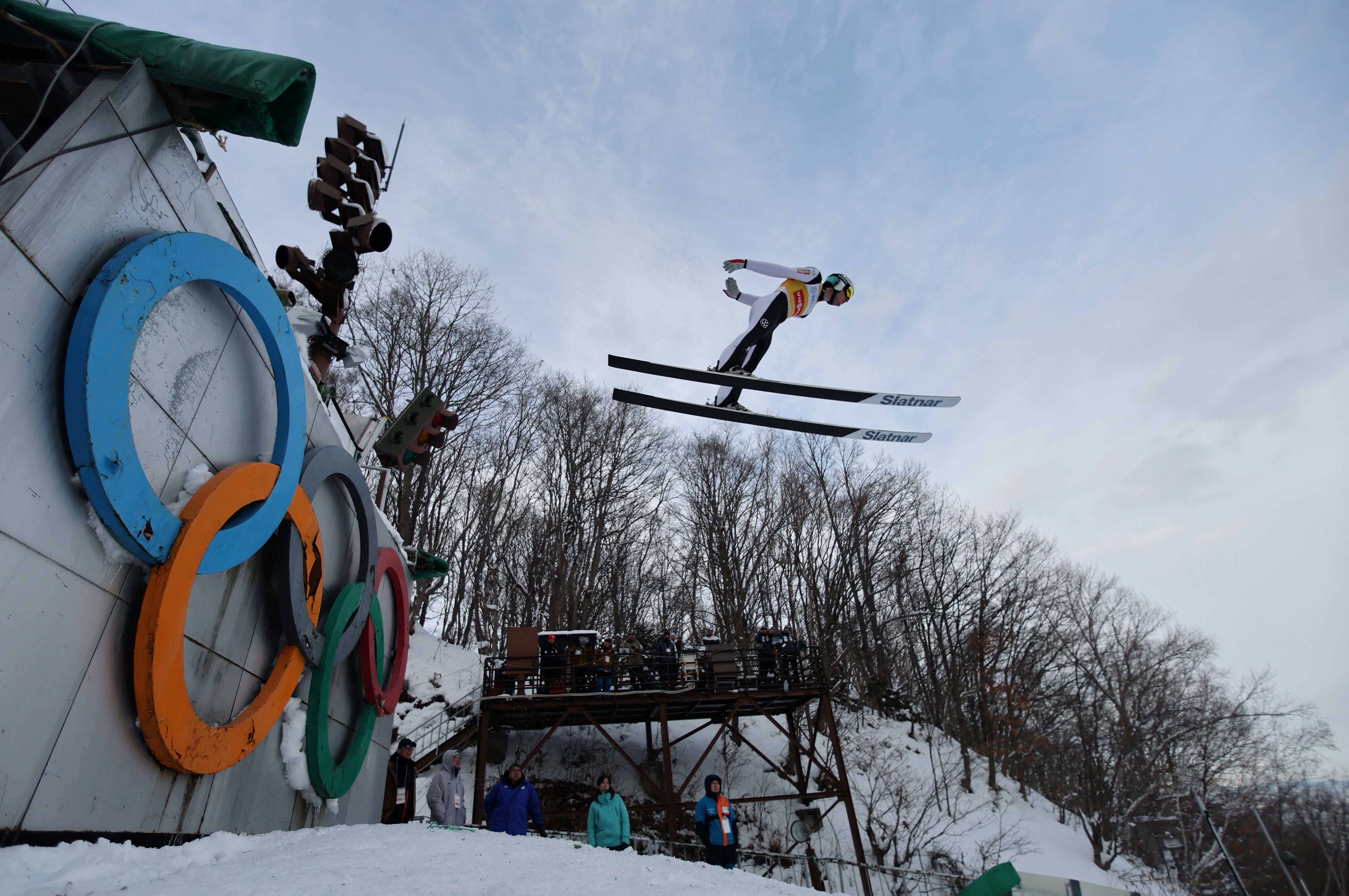 Ski Jumping - Ski Jumping World Cup - Sapporo, Japan - January 17, 2026 Slovenia's Domen Prevc in action during the men's large hill REUTERS/Issei Kato