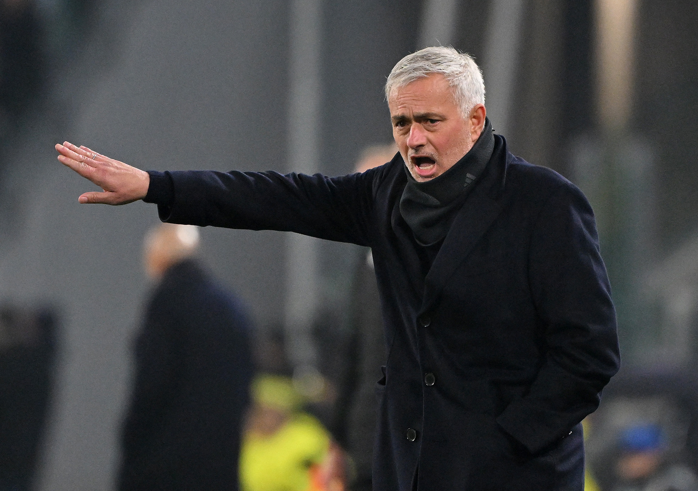 Soccer Football - UEFA Champions League - Juventus v Benfica - Allianz Stadium, Turin, Italy - January 21, 2026 Benfica coach Jose Mourinho reacts REUTERS/Alberto Lingria