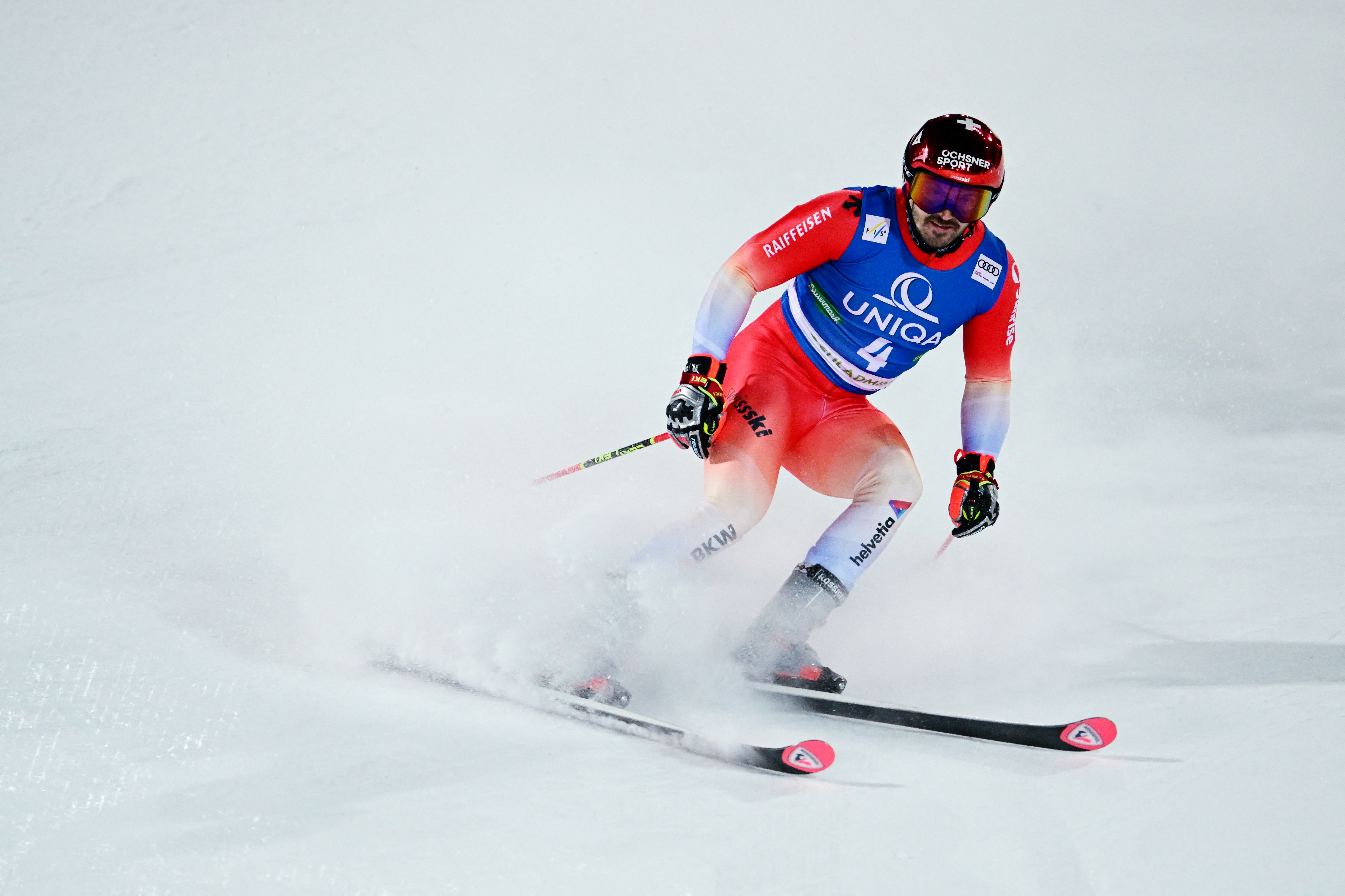Alpine Skiing - FIS Alpine Ski World Cup - Men's Giant Slalom - Schladming, Austria - January 27, 2026 Switzerland's Loic Meillard after the second run REUTERS/Christian Bruna