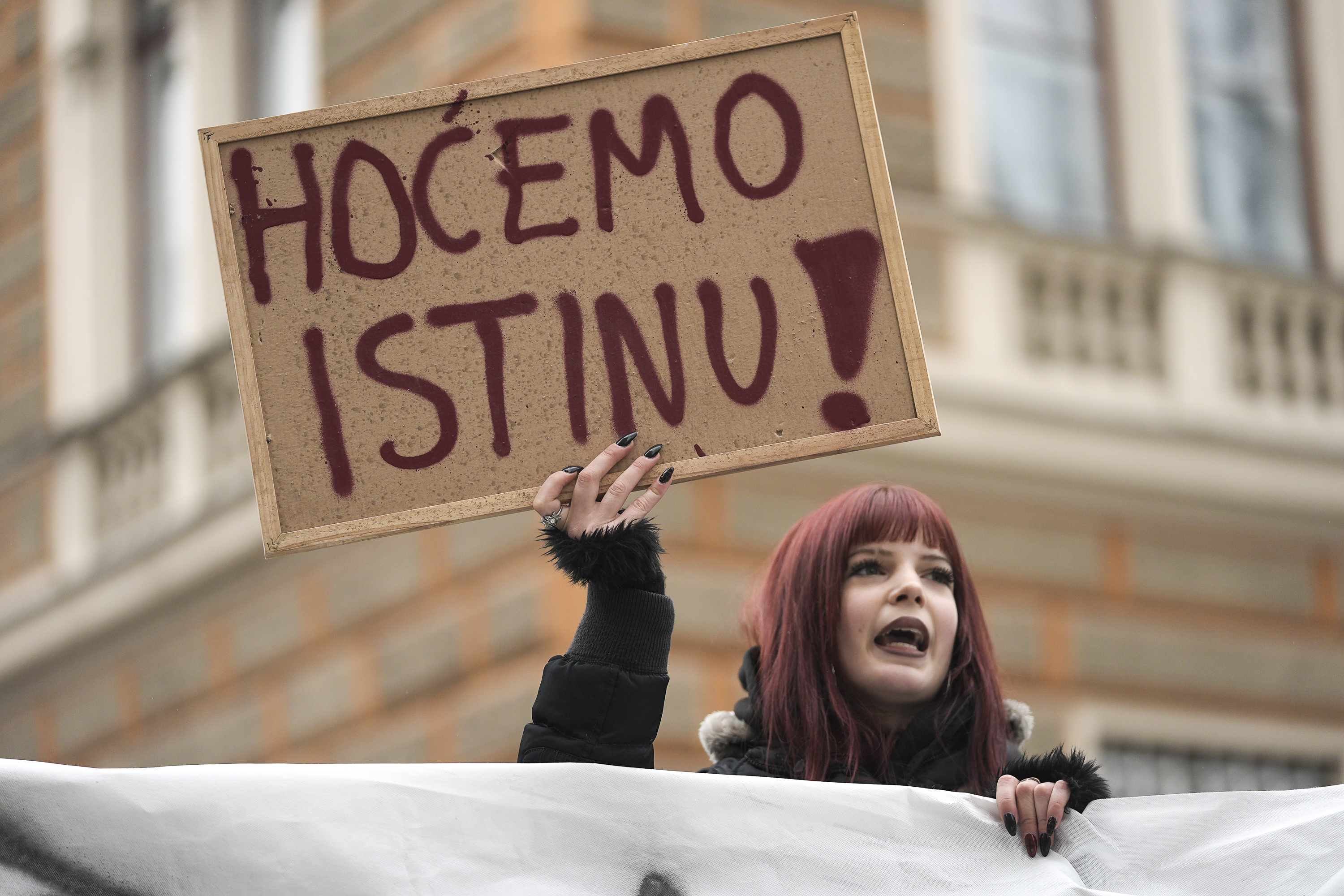 Sarajevo, BIH - 17. februar 2026:Peti dan zaredom u Sarajevo se održavaju protesti ( Samır Jordamovıc - Anadolu Agency )