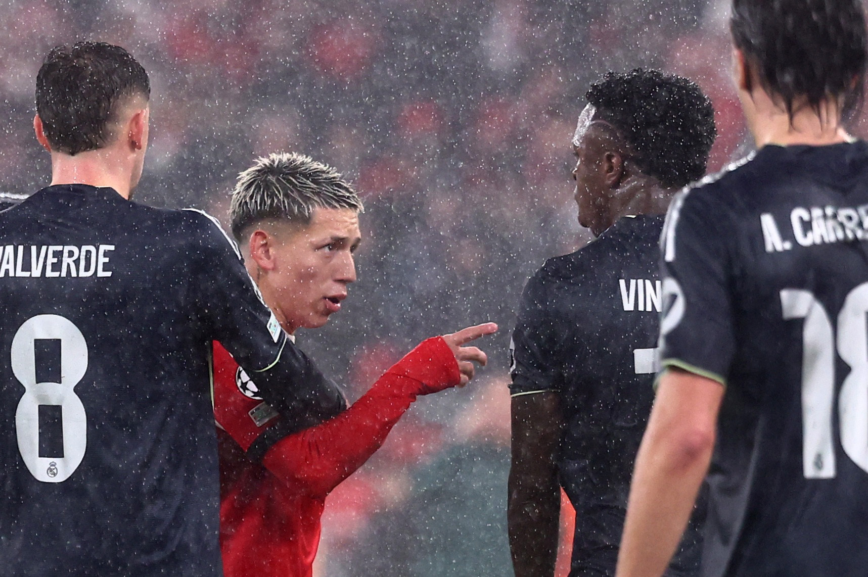 Soccer Football - UEFA Champions League - Benfica v Real Madrid - Estadio da Luz, Lisbon, Portugal - January 28, 2026 Benfica's Gianluca Prestianni reacts REUTERS/Pedro Nunes