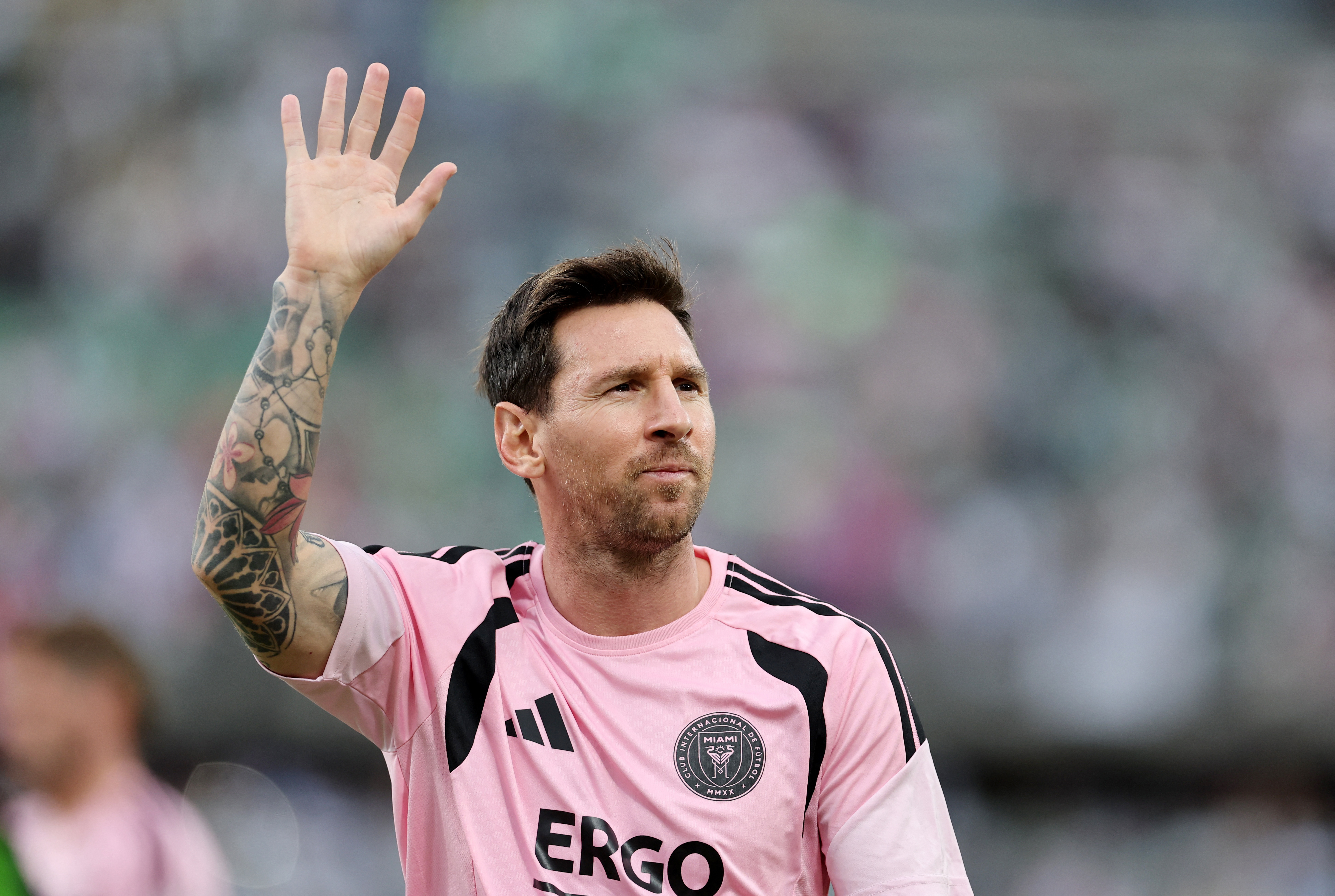 Soccer Football - Club Friendly - Atletico Nacional v Inter Miami - Estadio Atanasio Girardot, Medellin, Colombia - January 31, 2026 Inter Miami's Lionel Messi REUTERS/Luisa Gonzalez