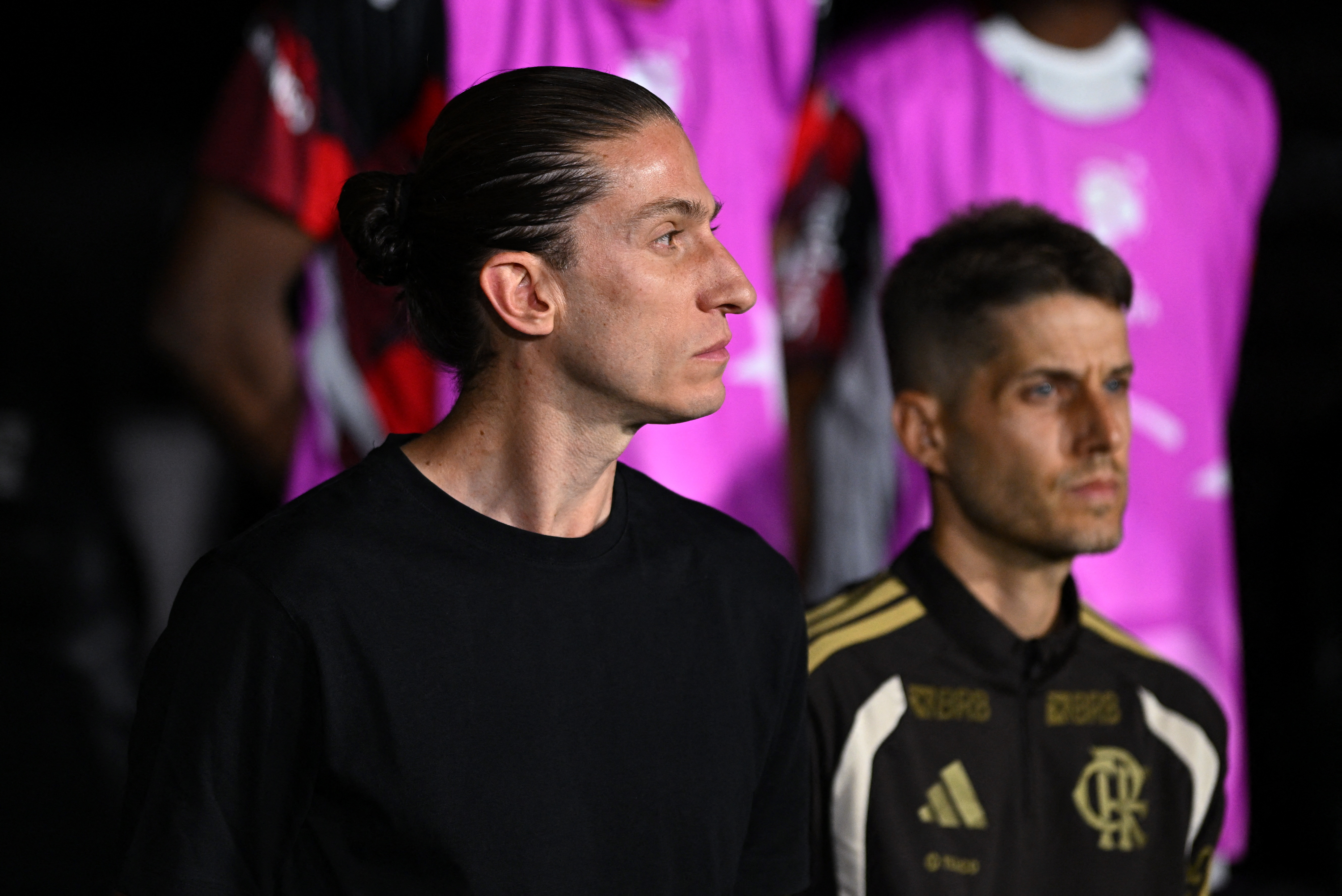 Soccer Football - Recopa Sudamericana - Final - First Leg - Lanus v Flamengo - Estadio Ciudad de Lanus, Lanus, Argentina - February 19, 2026 Flamengo coach Filipe Luis before the match REUTERS/Rodrigo Valle