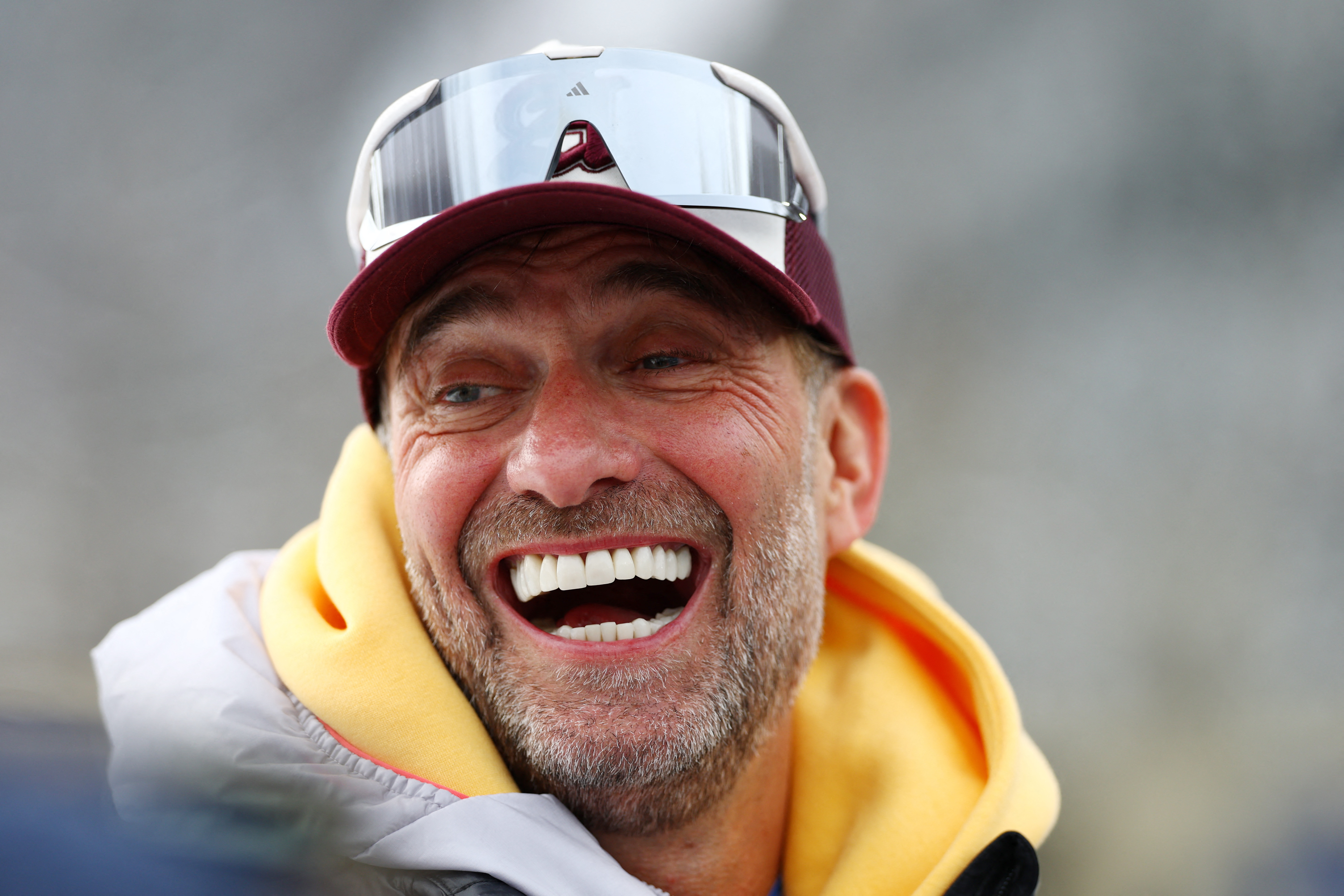 Milano Cortina 2026 Olympics - Biathlon - Women's 4 x 6km Relay - Anterselva Biathlon Arena, South Tyrol, Italy - February 18, 2026. Head of Global Soccer for Red Bull Jurgen Klopp reacts ahead of the Women's 4 x 6km Relay. REUTERS/Matthew Childs
