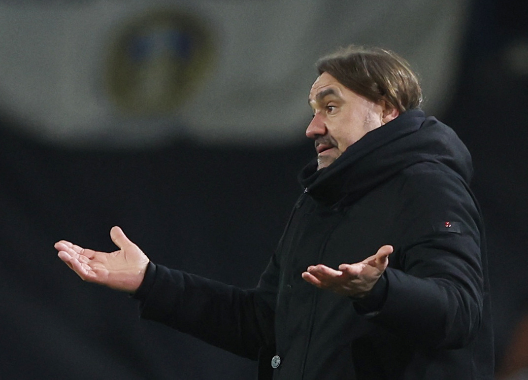 Soccer Football - Premier League - Leeds United v Sunderland - Elland Road, Leeds, Britain - March 3, 2026 Leeds United manager Daniel Farke reacts during the match REUTERS/Scott Heppell EDITORIAL USE ONLY. NO USE WITH UNAUTHORIZED AUDIO, VIDEO, DATA, FIX