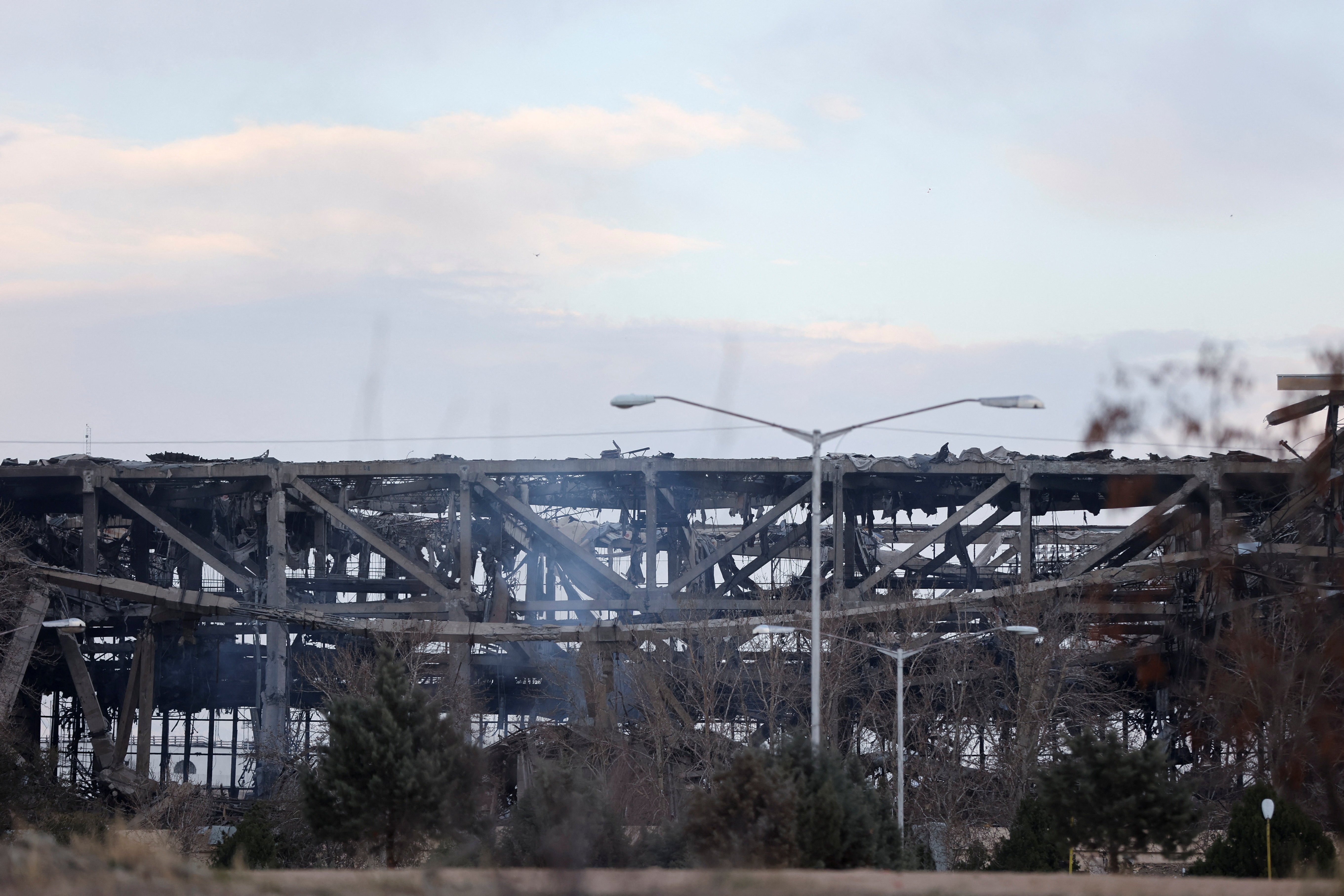 Smoke rises over damaged Azadi Stadium following an attack, amid the U.S.-Israeli conflict with Iran, in Tehran, Iran, March 5, 2026. Majid Asgaripour/WANA (West Asia News Agency) via REUTERS ATTENTION EDITORS - THIS PICTURE WAS PROVIDED BY A THIRD PARTY
